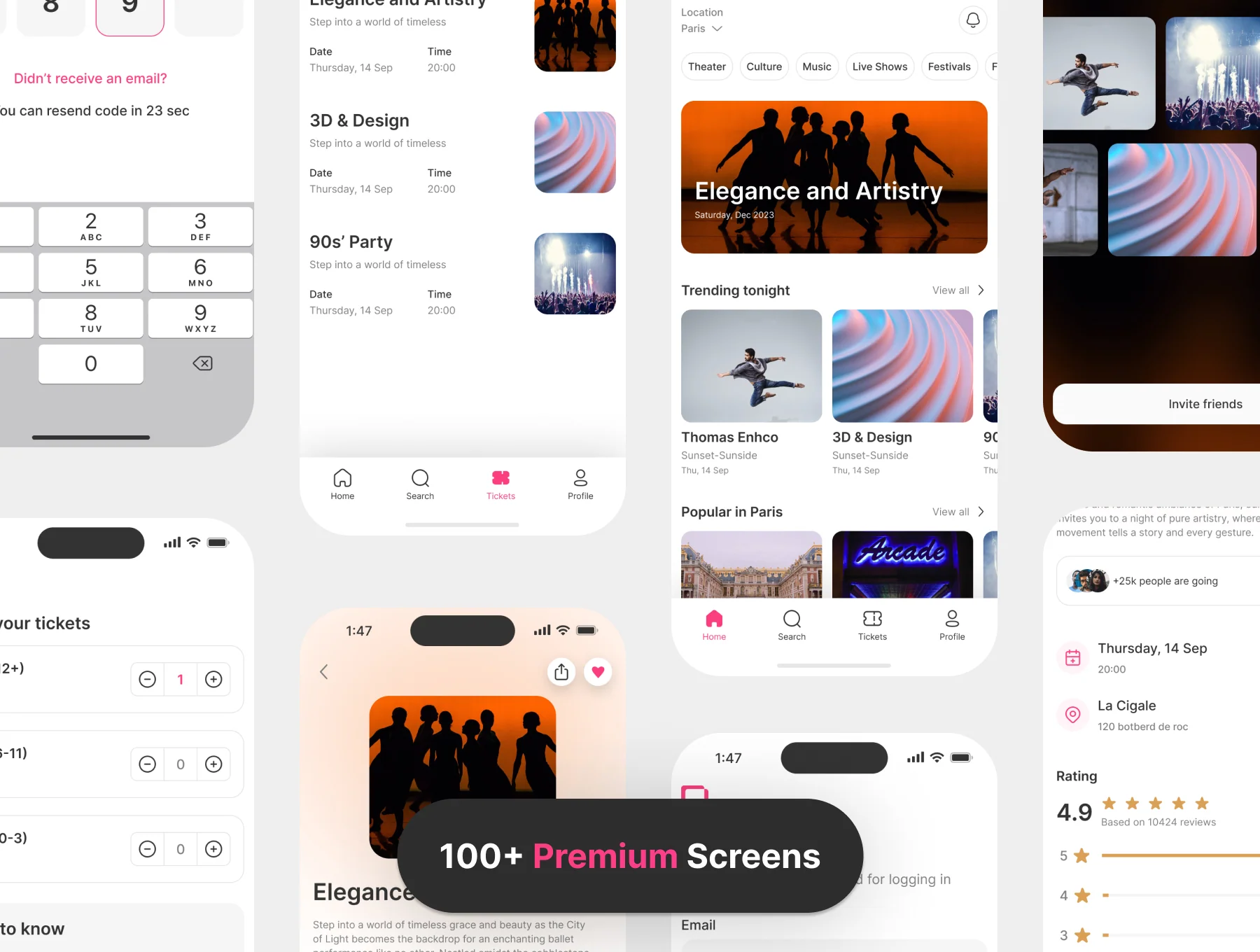 TickTech - Events Mobile App UI Kit 2