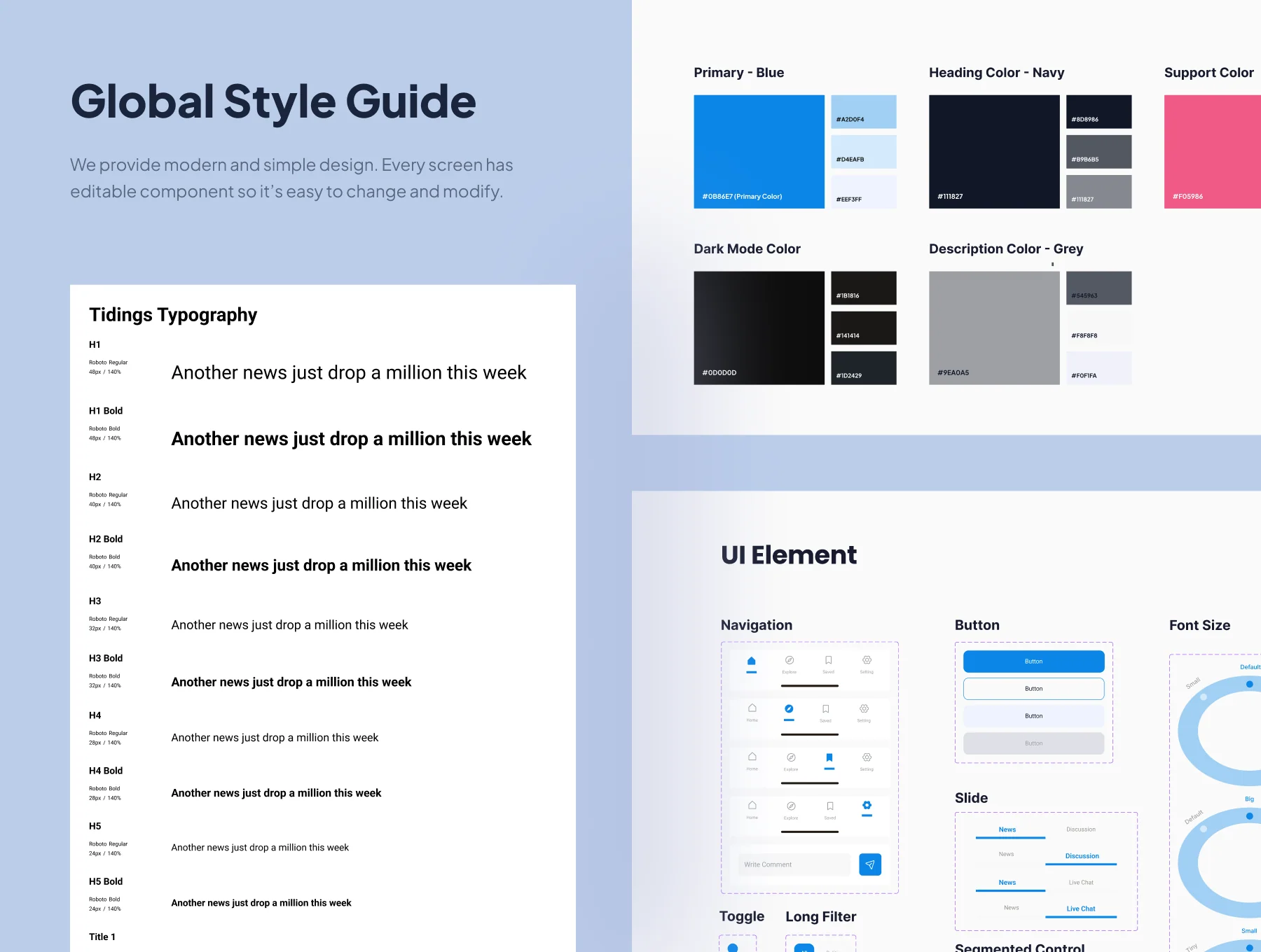 Tidings - News App UI KIT 3