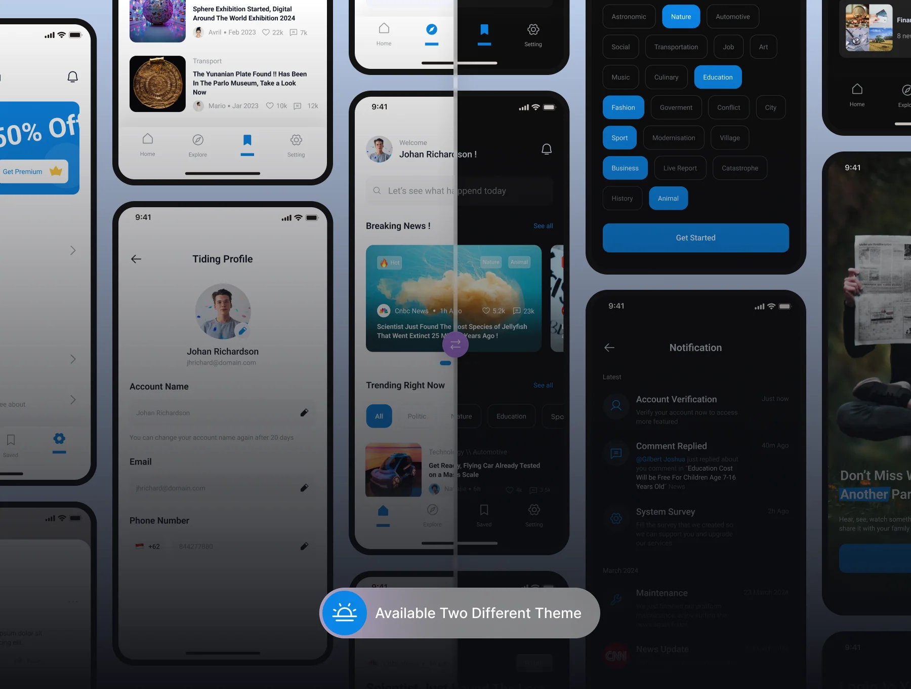 Tidings - News App UI KIT 5