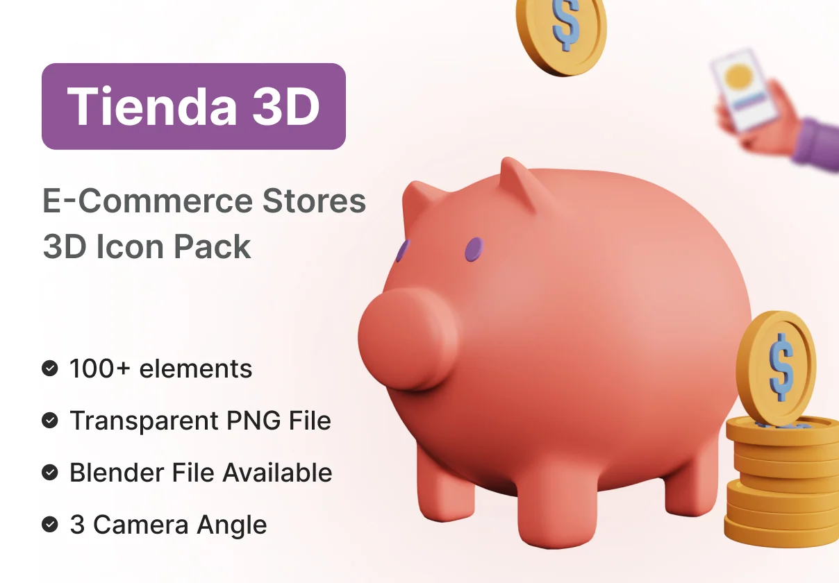 Tienda E-commerce V2 – Best 3D illustrations for E-commerce Stores