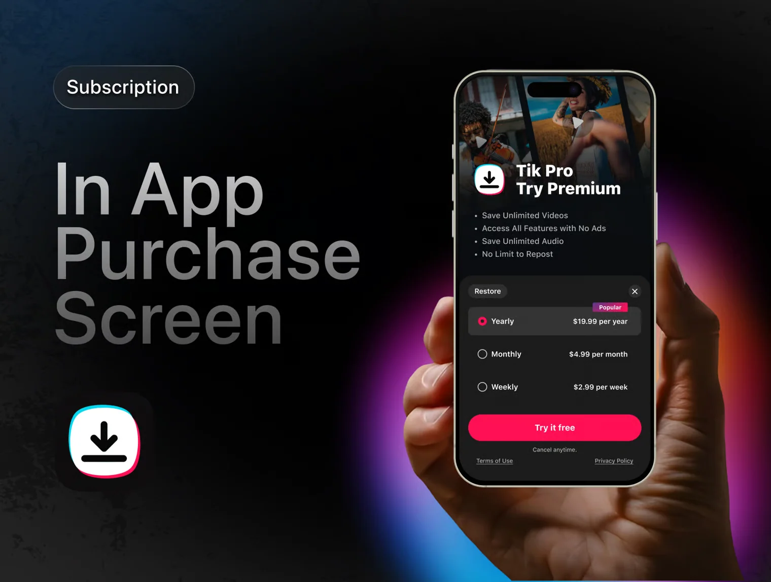 Tik Pro - Social Media Downloader App 3