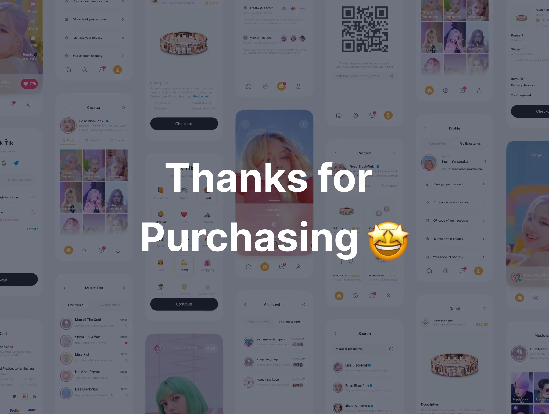 Tik Tik -  Social Media UI KIT 💃 5