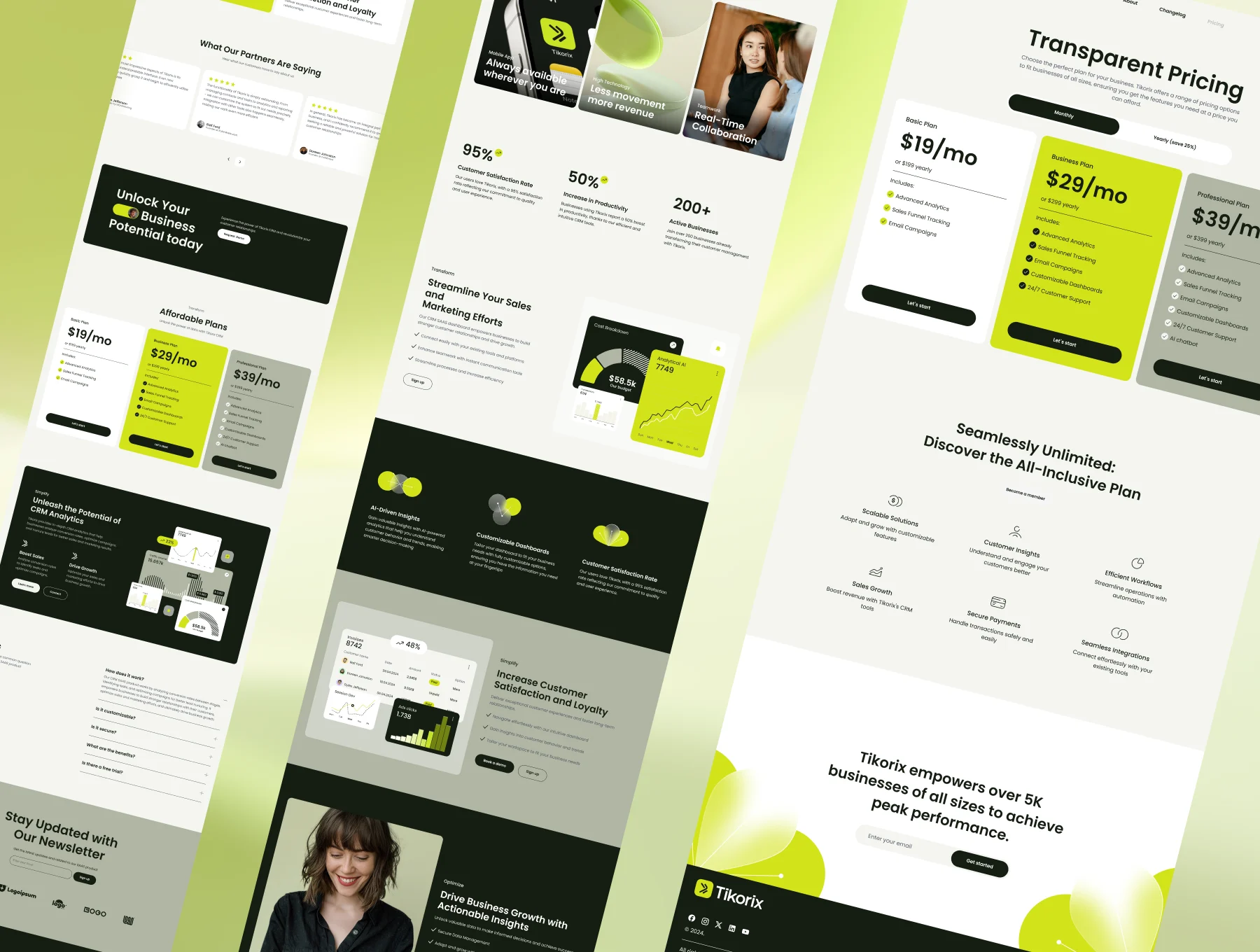 Tikorix · CRM & SaaS Business Automation. Framer Template 2
