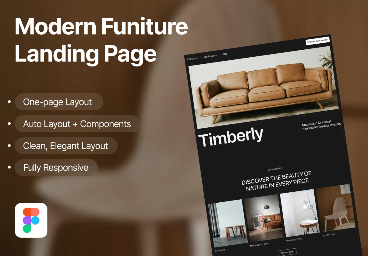 Timberly – Modern Furniture UI Kit