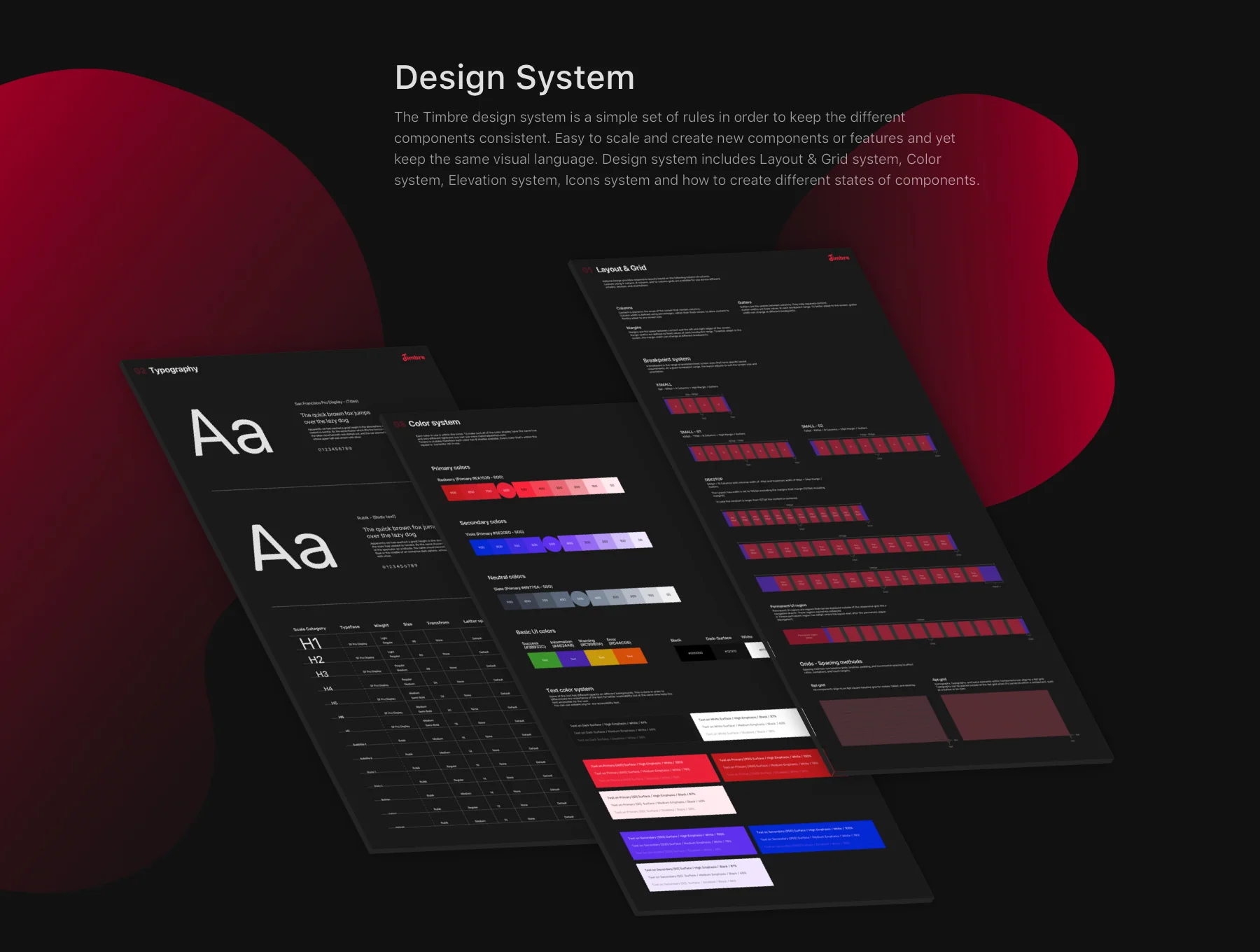 Timbre App - Music App with Design System. 2