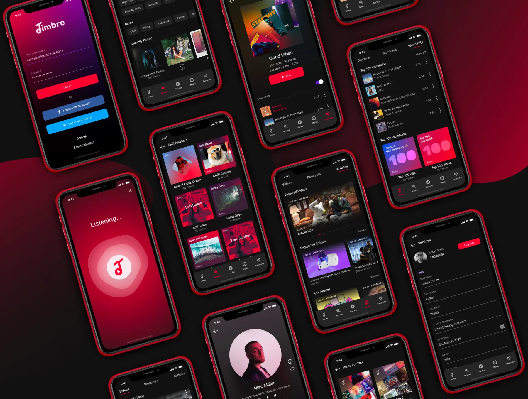 Timbre App - Music App with Design System. 3