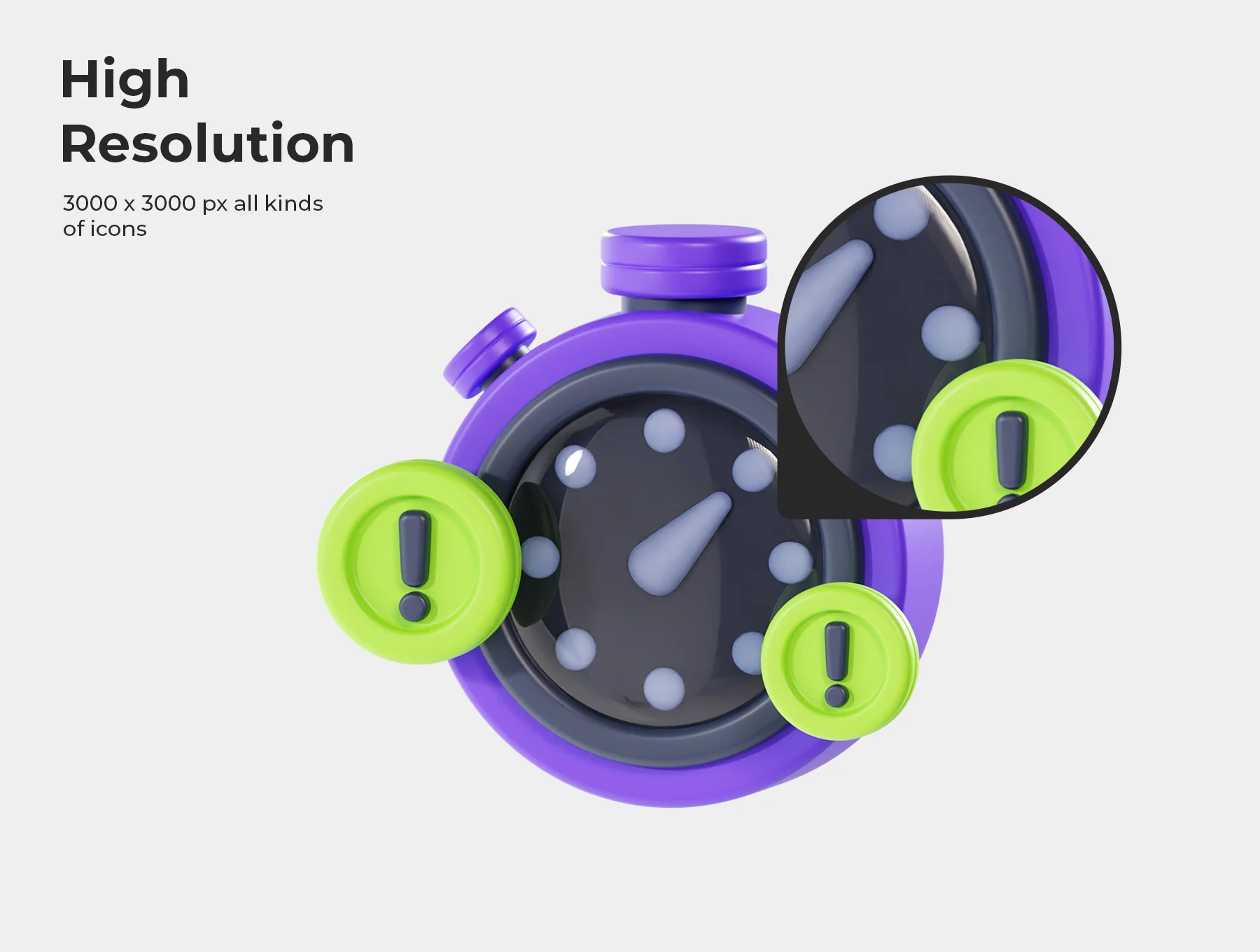 Time Management 3D Icons 3