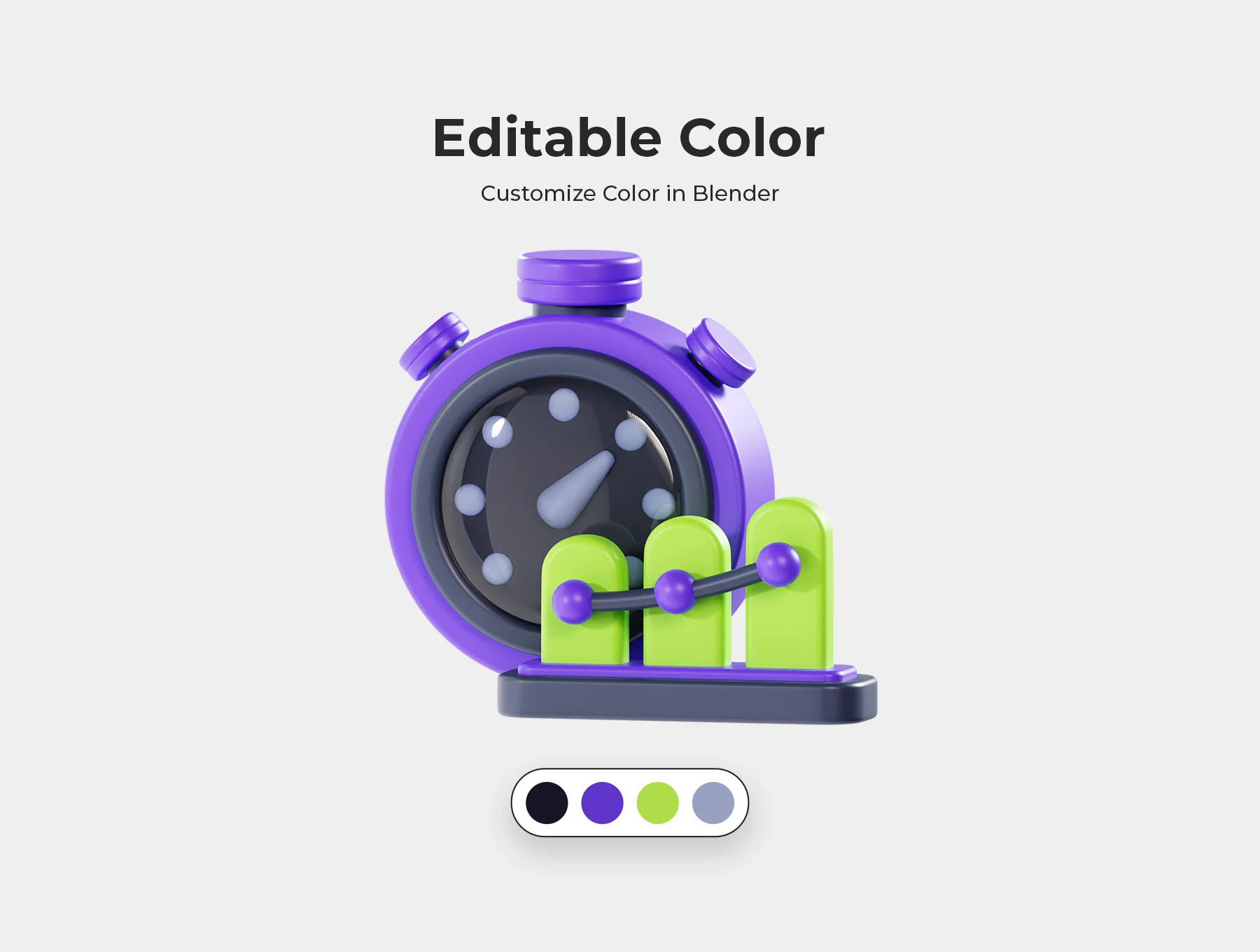 Time Management 3D Icons 4