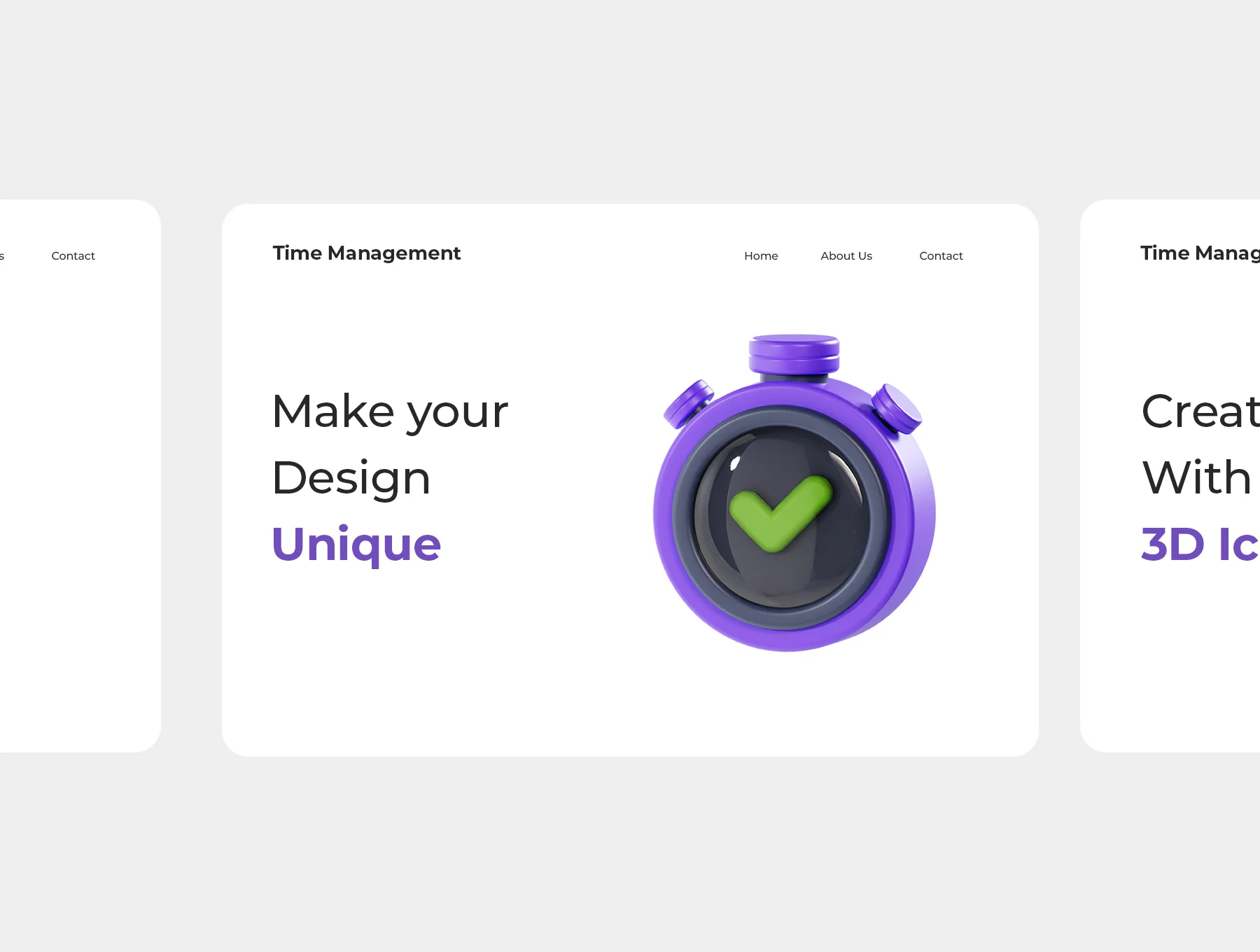 Time Management 3D Icons 6