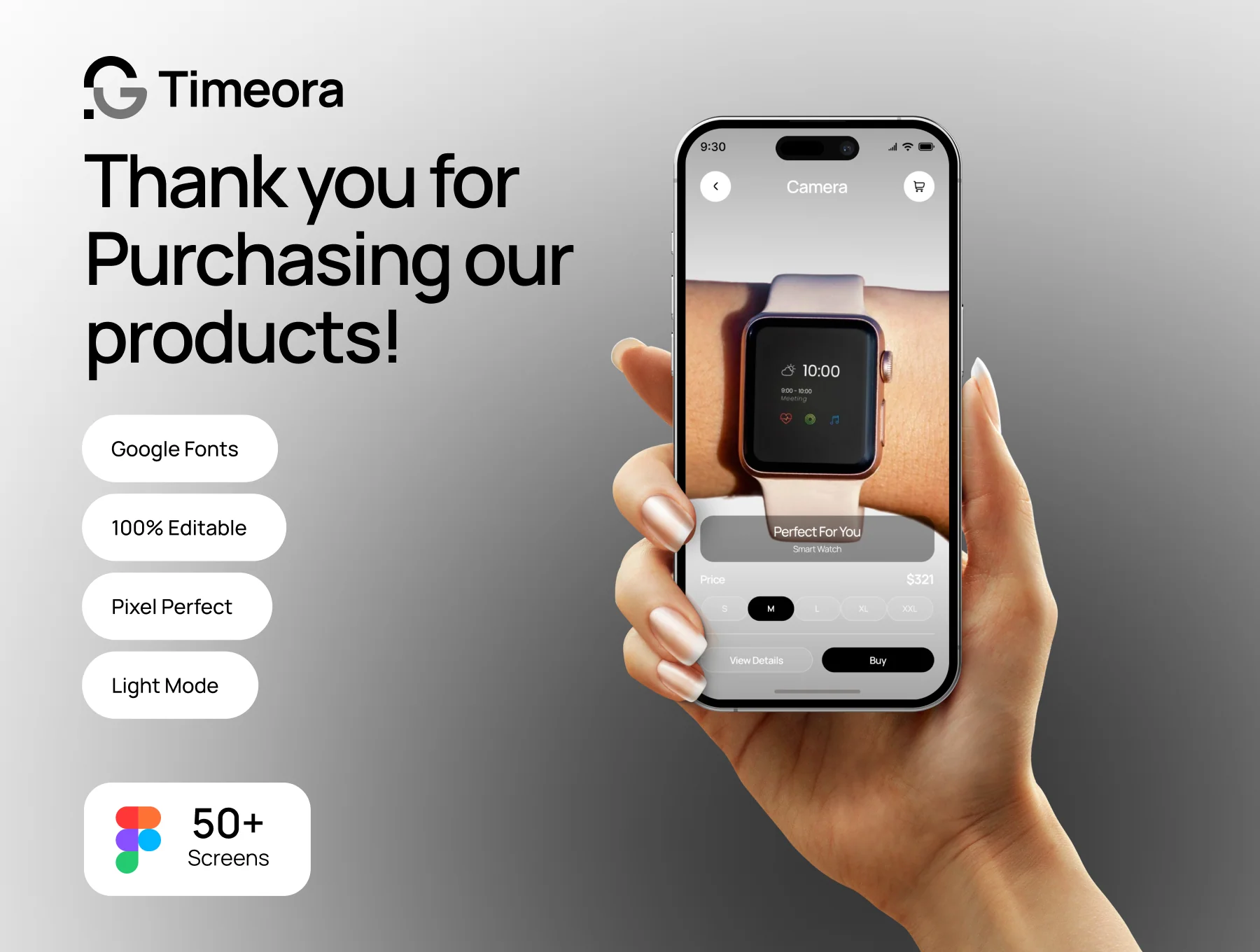 Timeora – Watch Store & Smartwatch Mobile App UI Kit 3