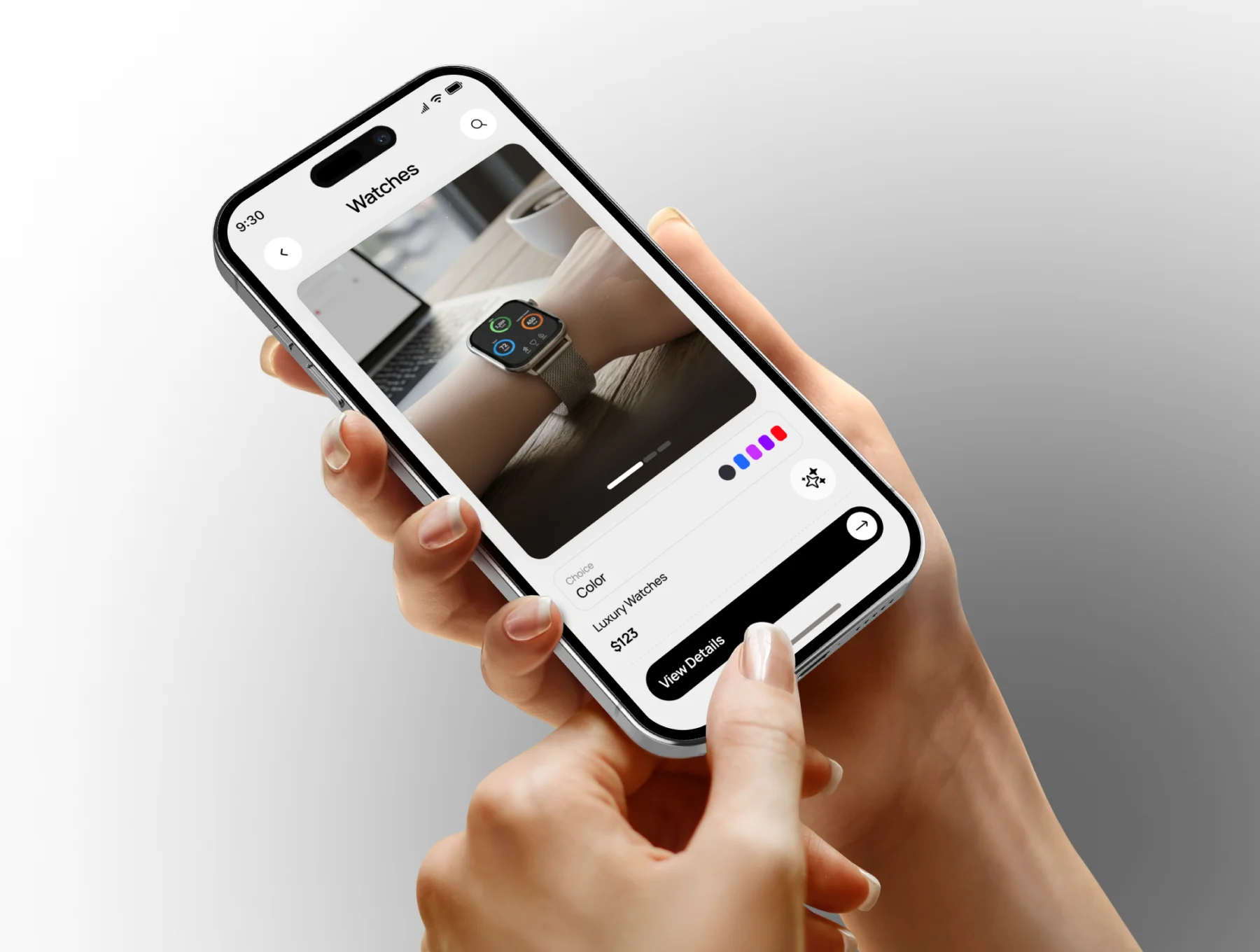 Timeora – Watch Store & Smartwatch Mobile App UI Kit 4