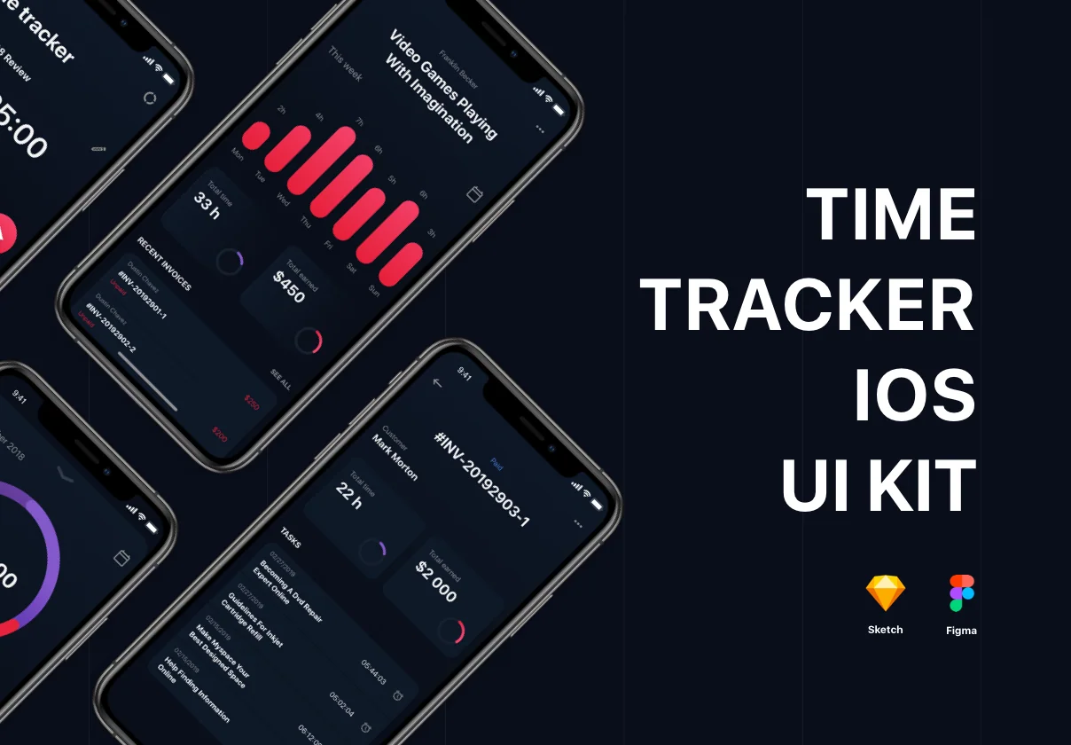 Timetracker iOS UI Kit