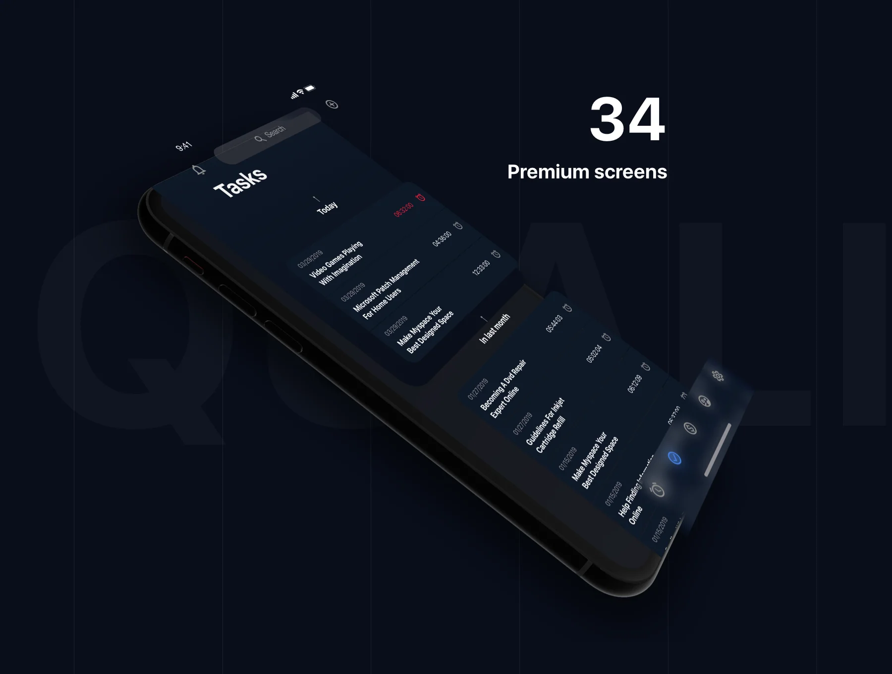 Timetracker iOS UI Kit 2