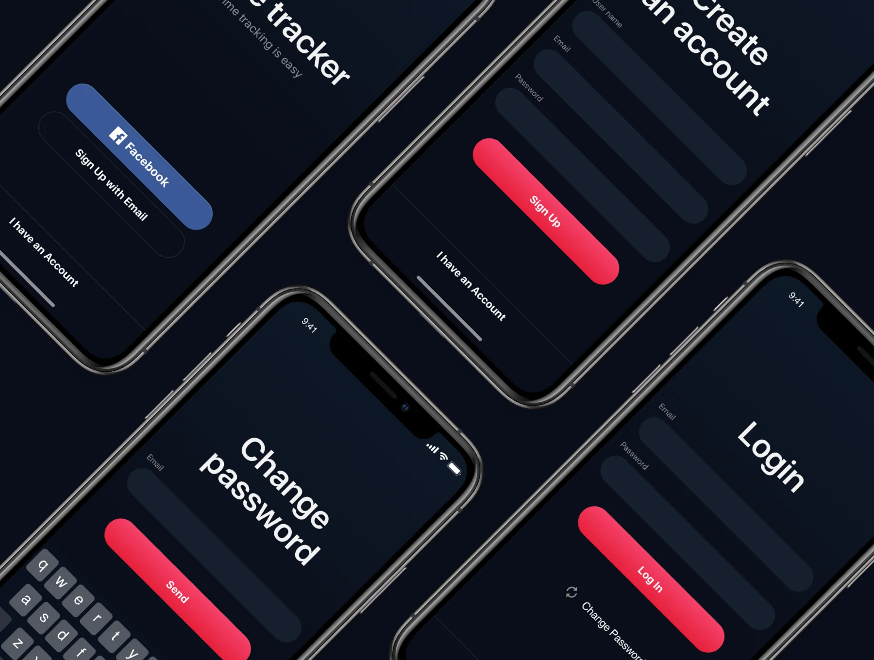 Timetracker iOS UI Kit 4