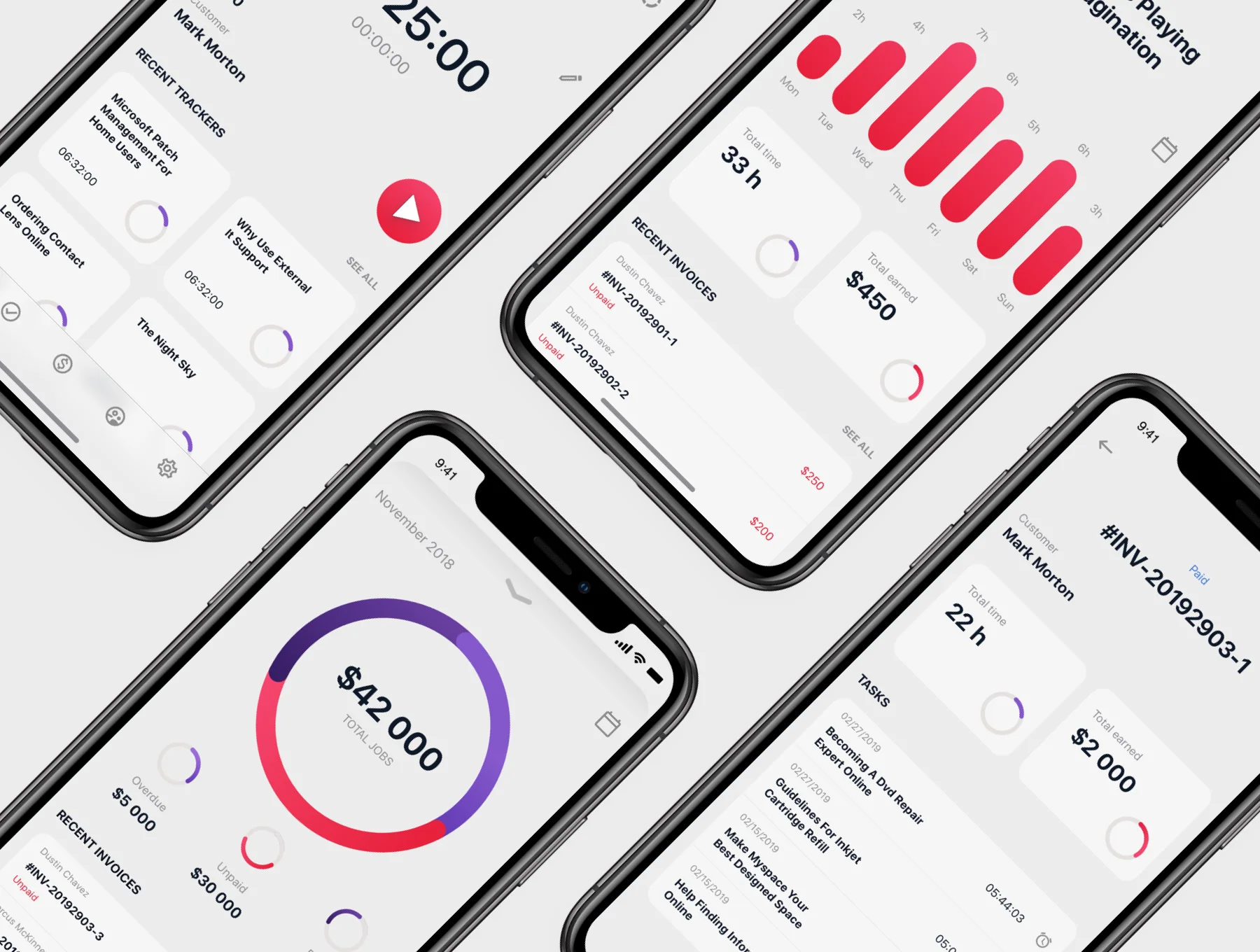 Timetracker iOS UI Kit 6