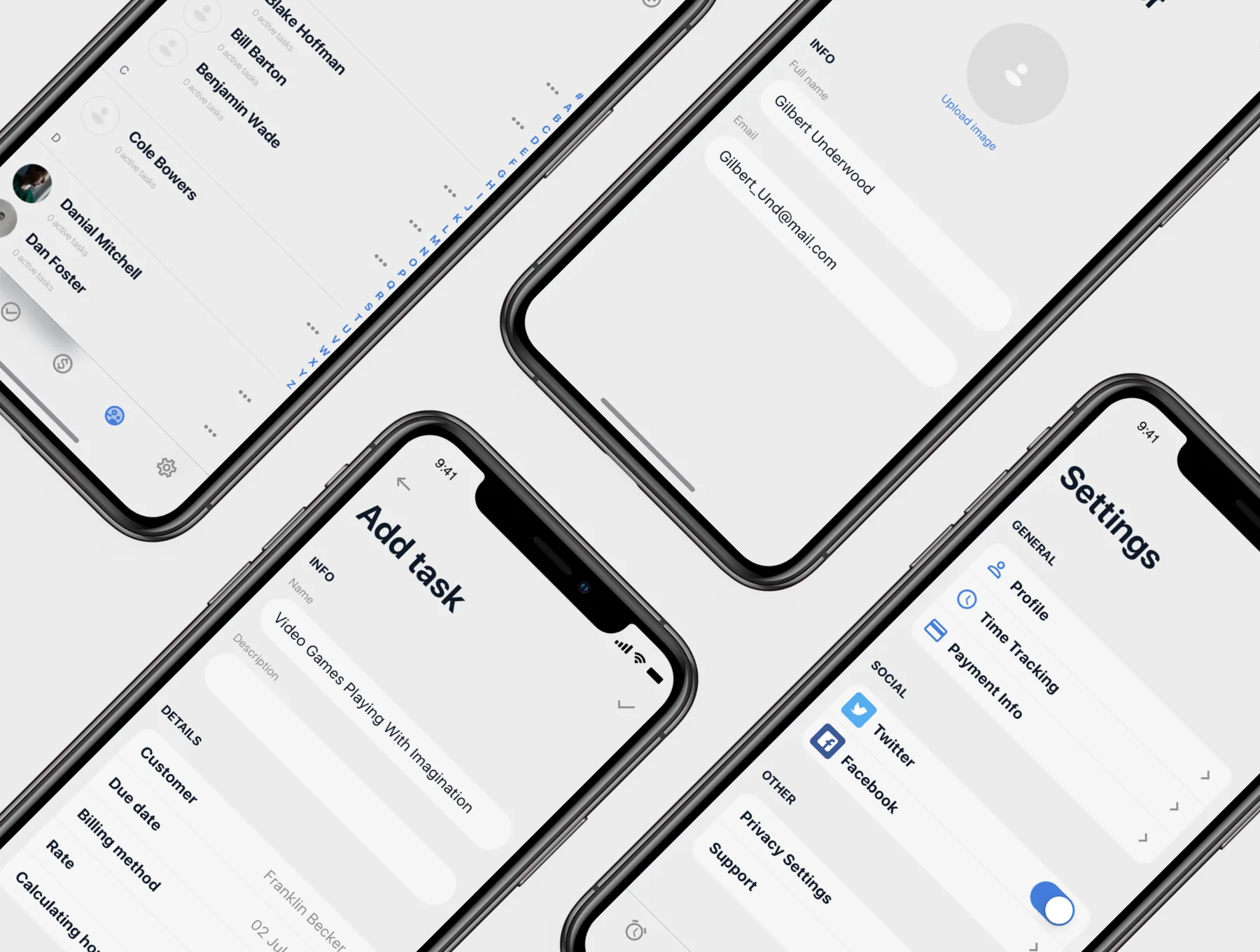 Timetracker iOS UI Kit 7