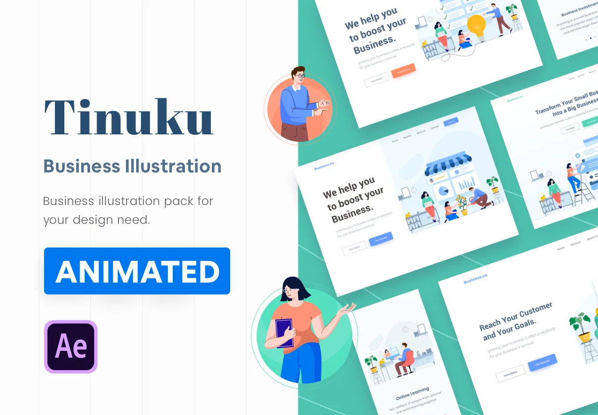 Tinuku - Animated Startup & Business Illustrations