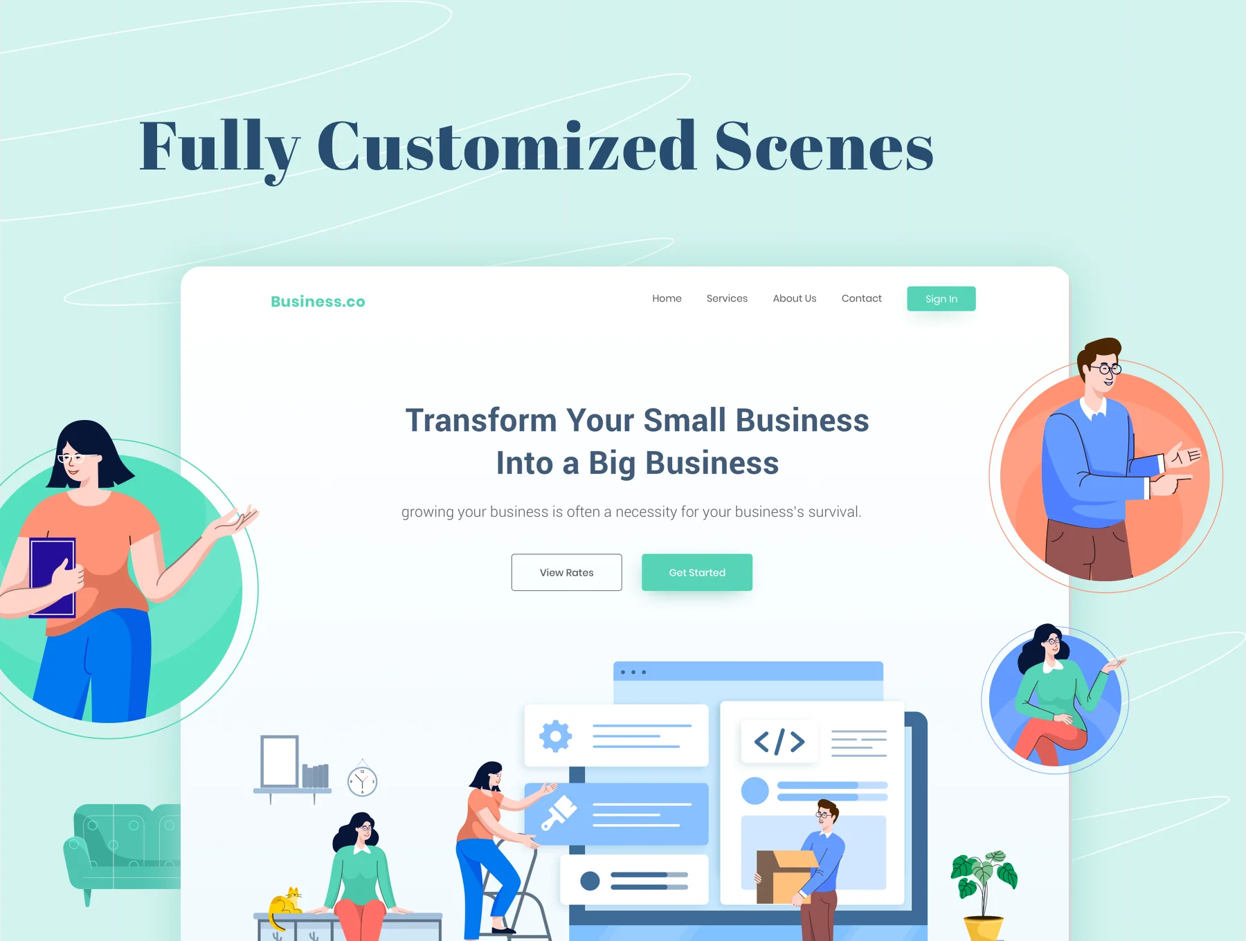 Tinuku - Start up Website Business Illustration 6