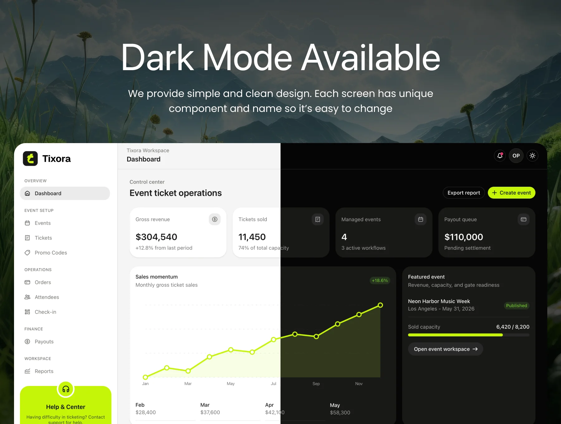 Tixora - Event Ticket Dashboard 2