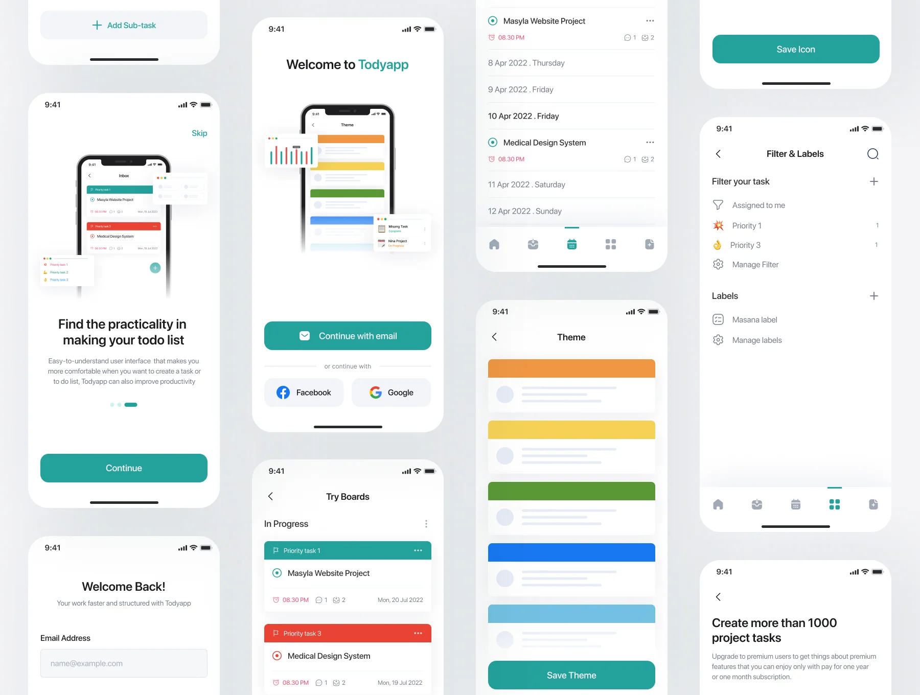 Todyapp - Todo List Mobile App UI Kit 5