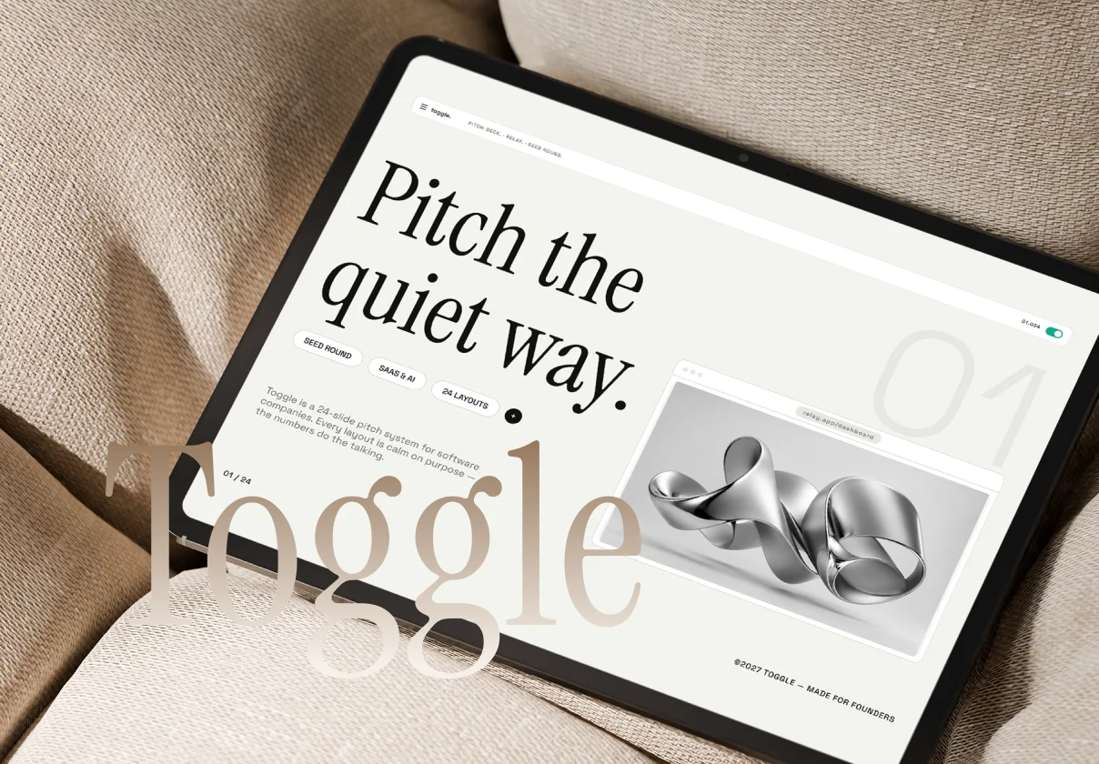Toggle - SaaS Pitch Deck Template