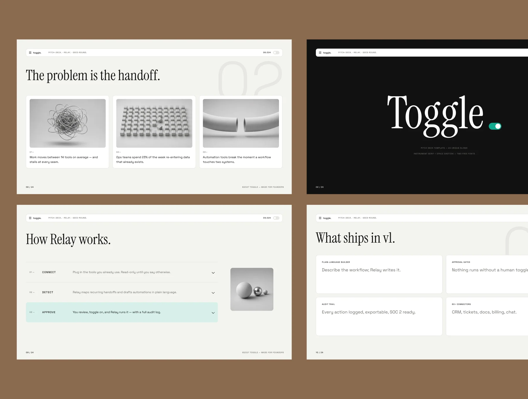 Toggle - SaaS Pitch Deck Template 4