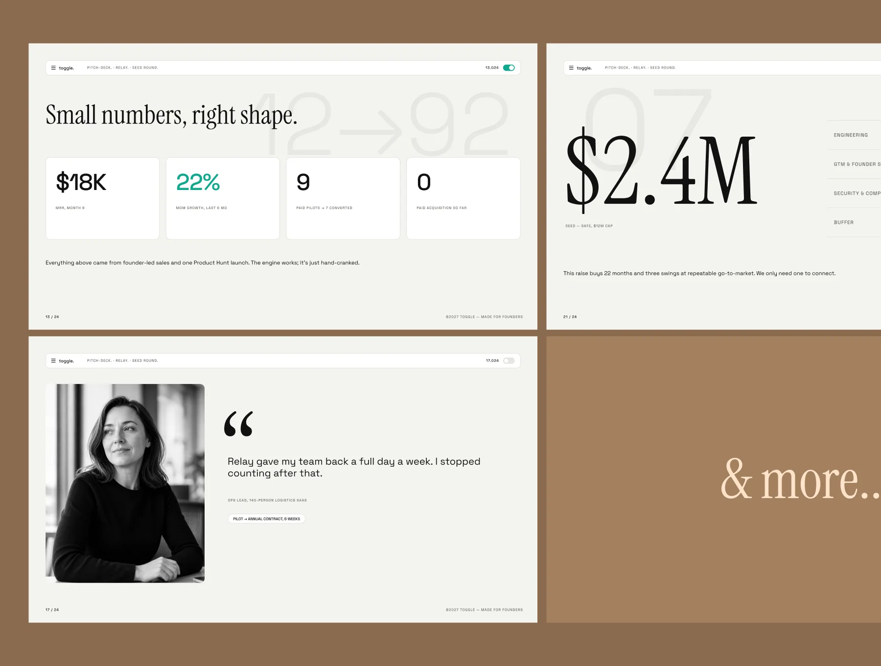 Toggle - SaaS Pitch Deck Template 5