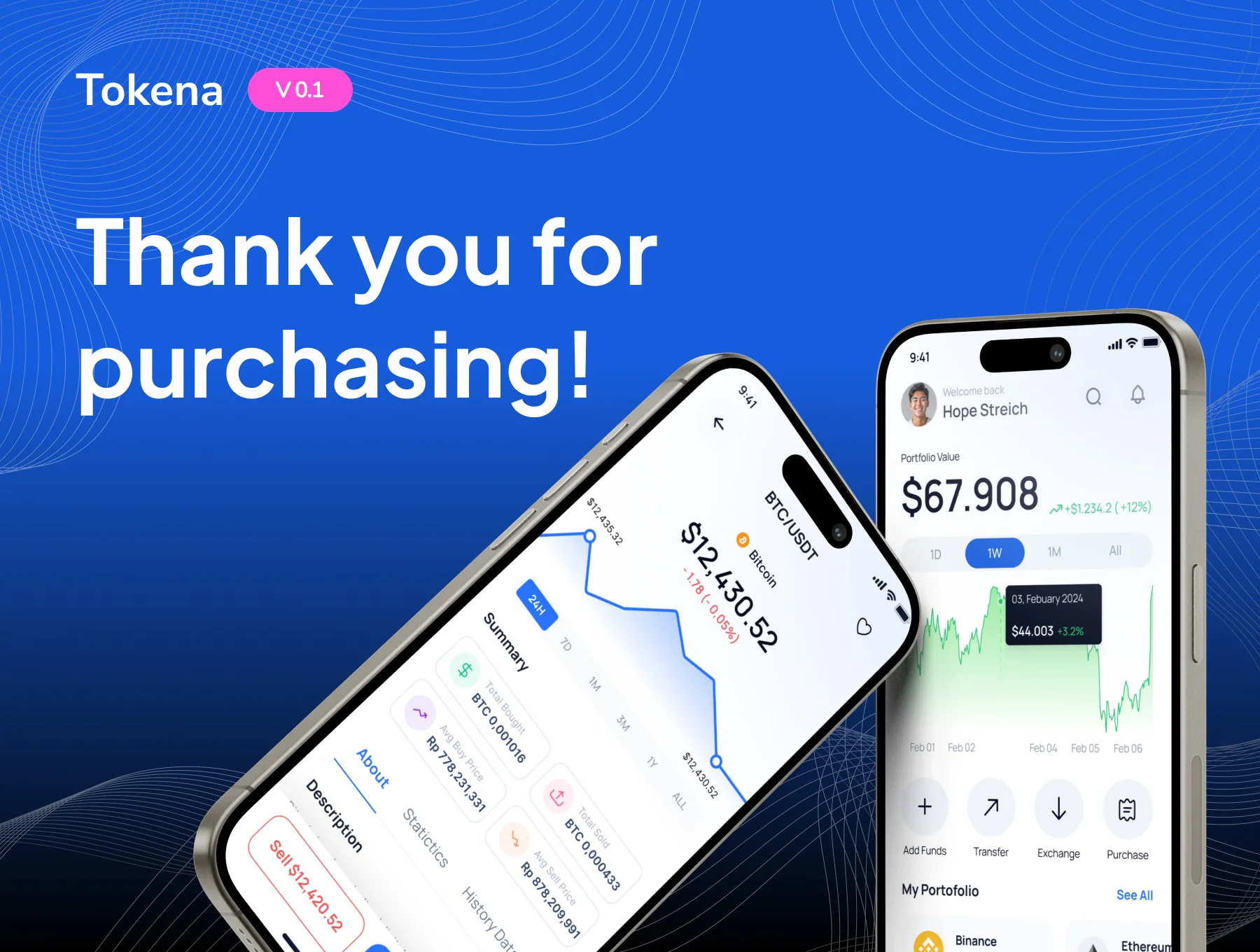 Tokena -  Crypto Wallet App UI Kit 6