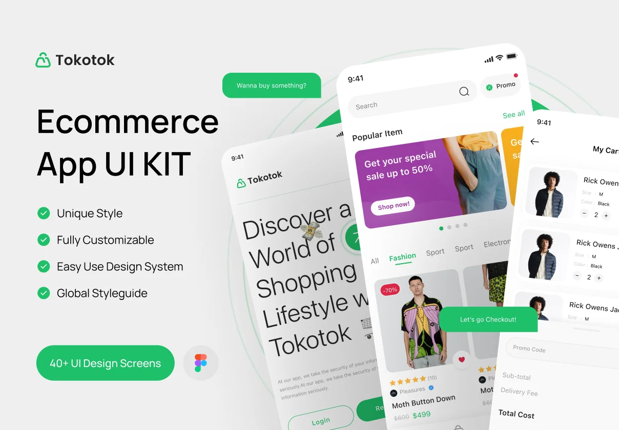 Tokotok - Ecommerce App UI KIT
