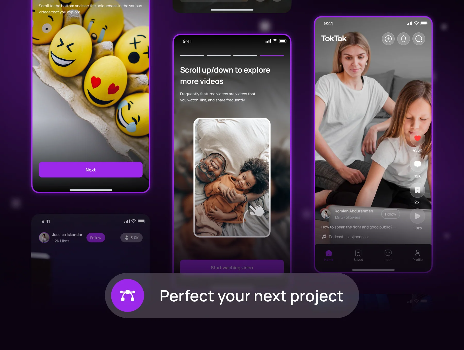 TokTak - Social Media App UI KIT 5