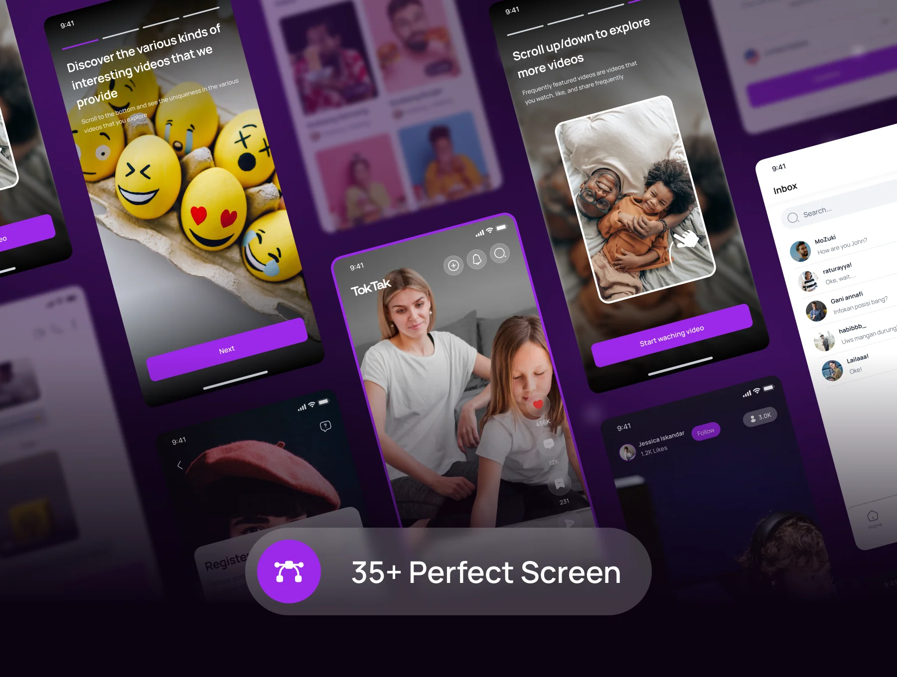 TokTak - Social Media App UI KIT 6