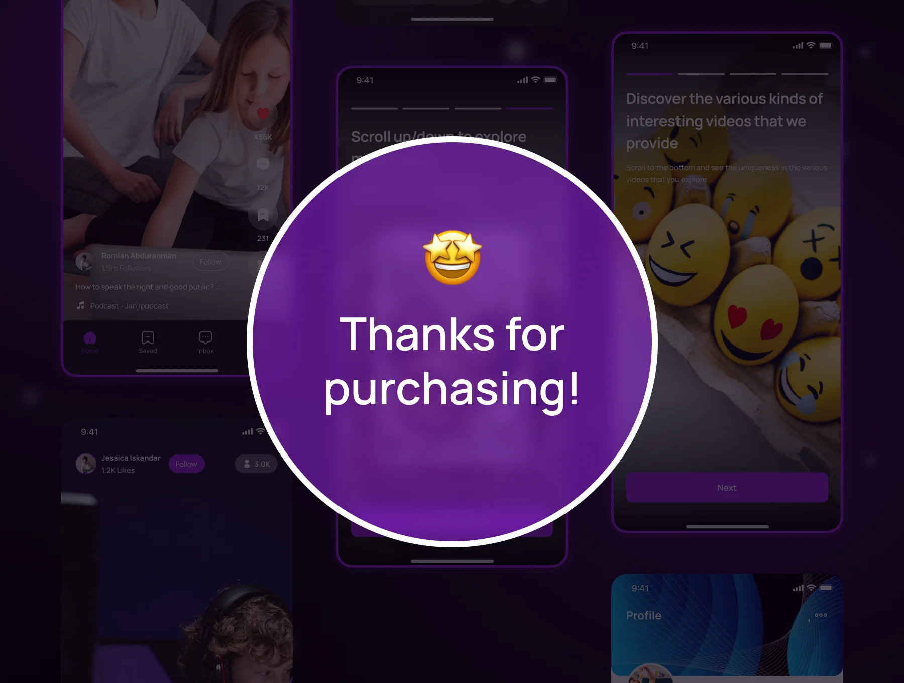 TokTak - Social Media App UI KIT 7