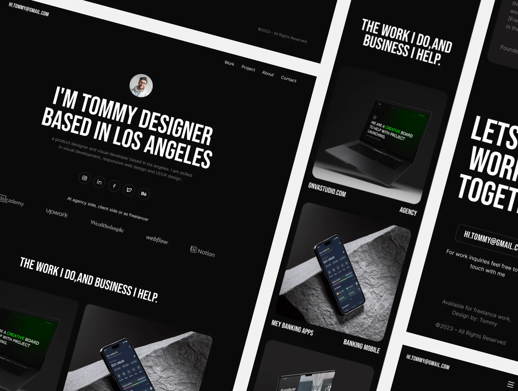 Tommy - Personal Portfolio Website Template 2