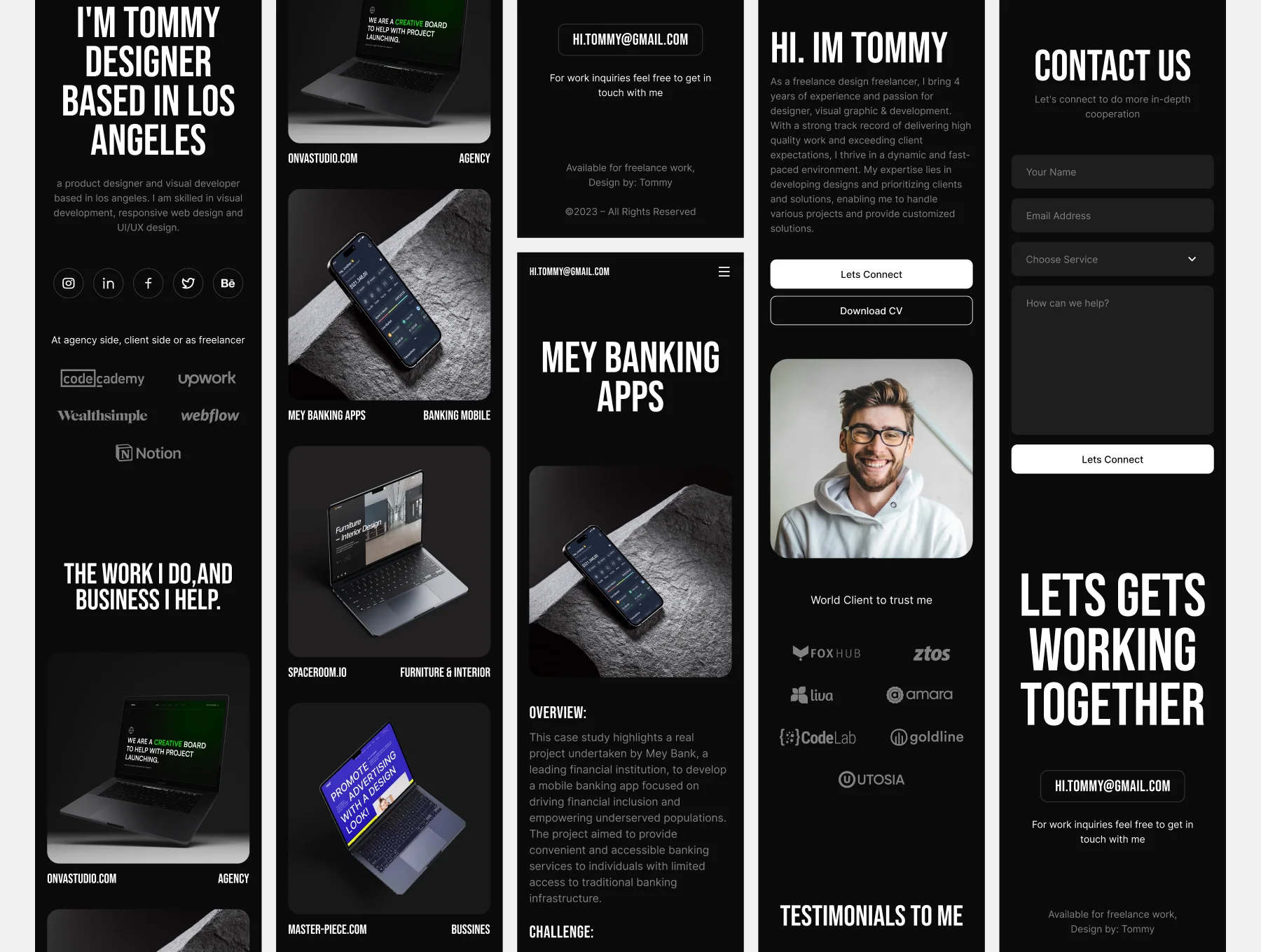 Tommy - Personal Portfolio Website Template 3