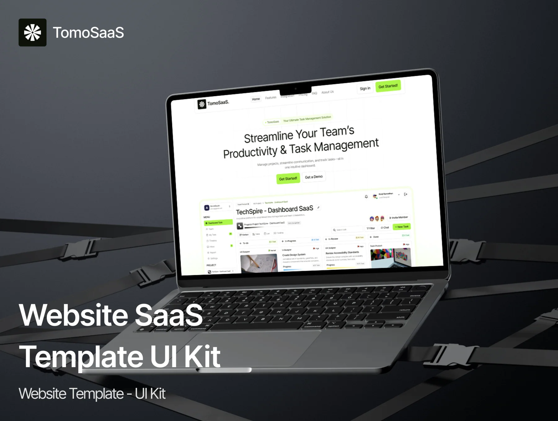 Tomo - Task Management SaaS - Website SaaS UI Kit