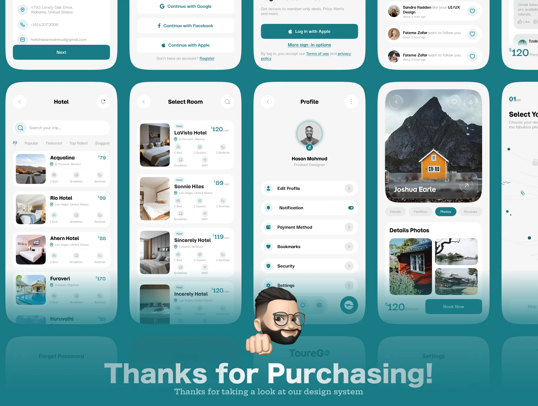 ToureGo - Travel Mobile App UI Kit 8