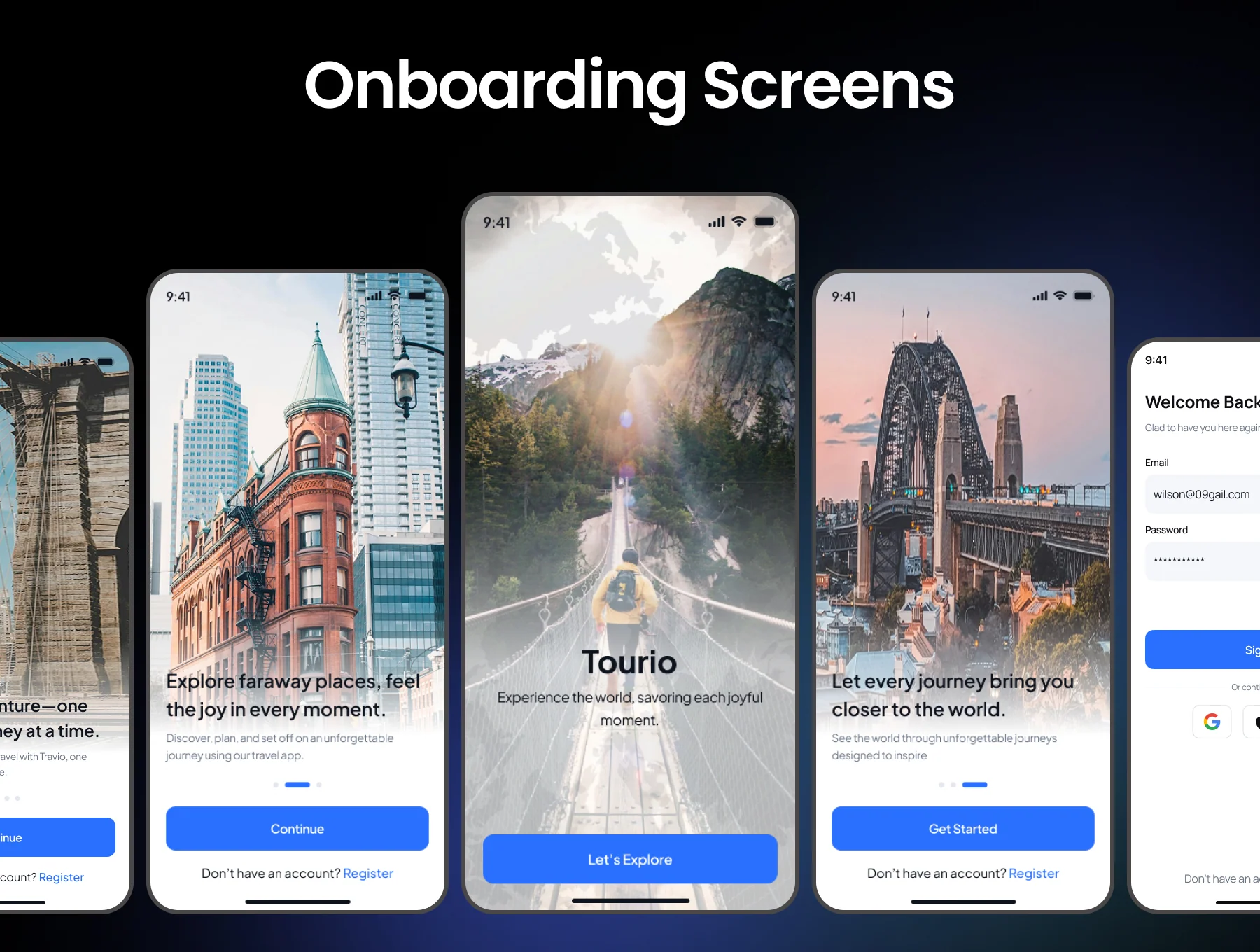 Tourio Travel Booking Mobile App Kit 3