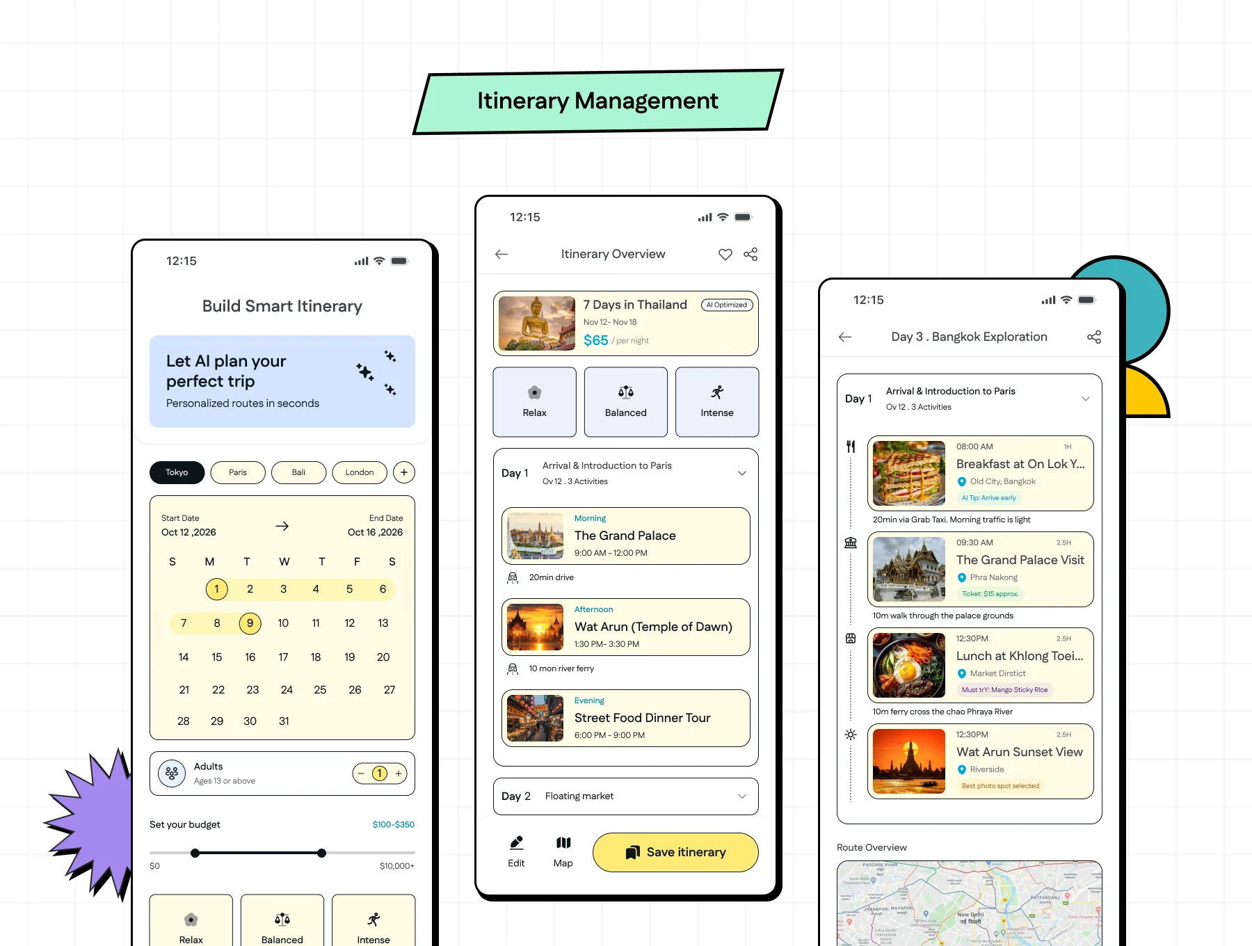 Tourly - Ai Powered Travel Planning Mobile App (Neo Brutalism) 3