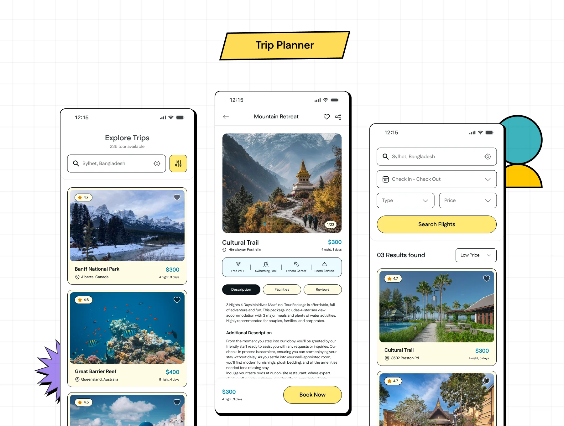 Tourly - Ai Powered Travel Planning Mobile App (Neo Brutalism) 4