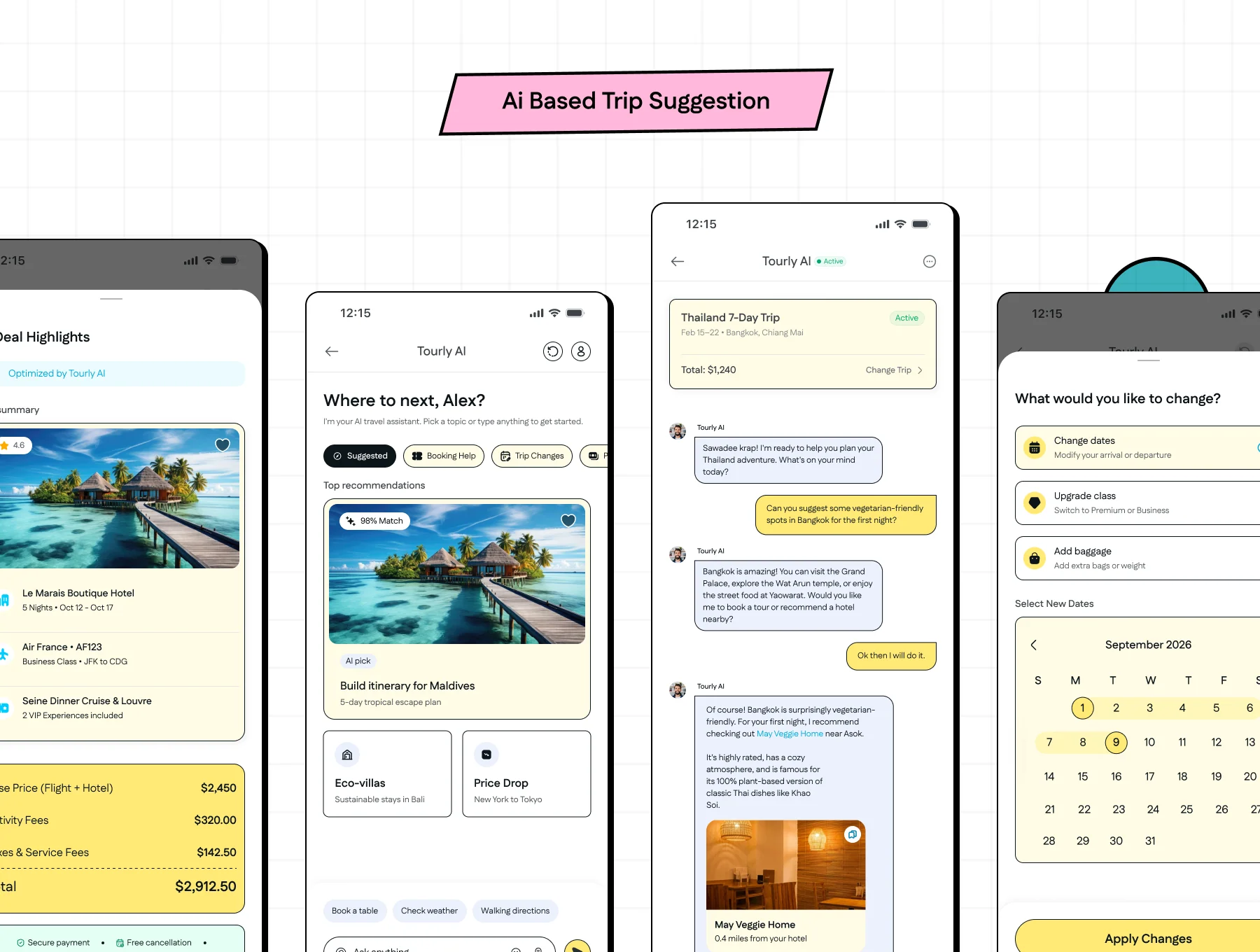 Tourly - Ai Powered Travel Planning Mobile App (Neo Brutalism) 6