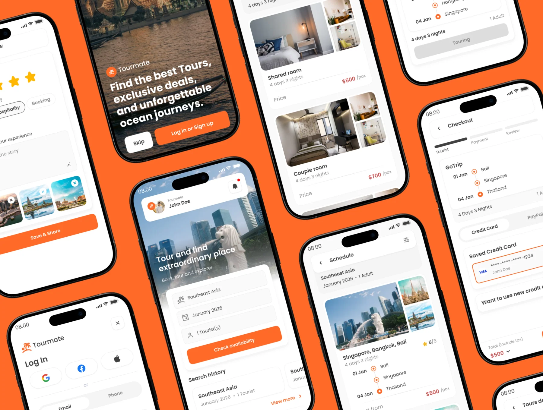 Tourmate - Tour & Travel Agency App UI Kit 3