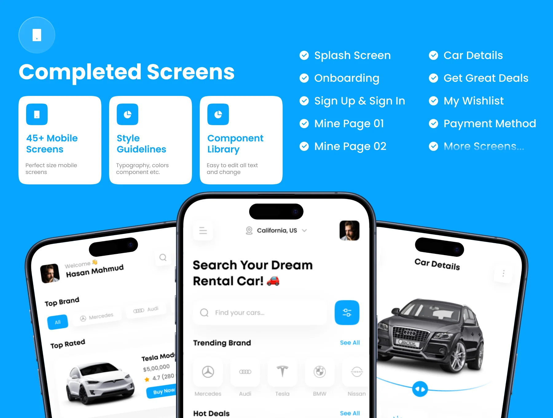 Toya - Car Rental Mobile App UI Kit 2