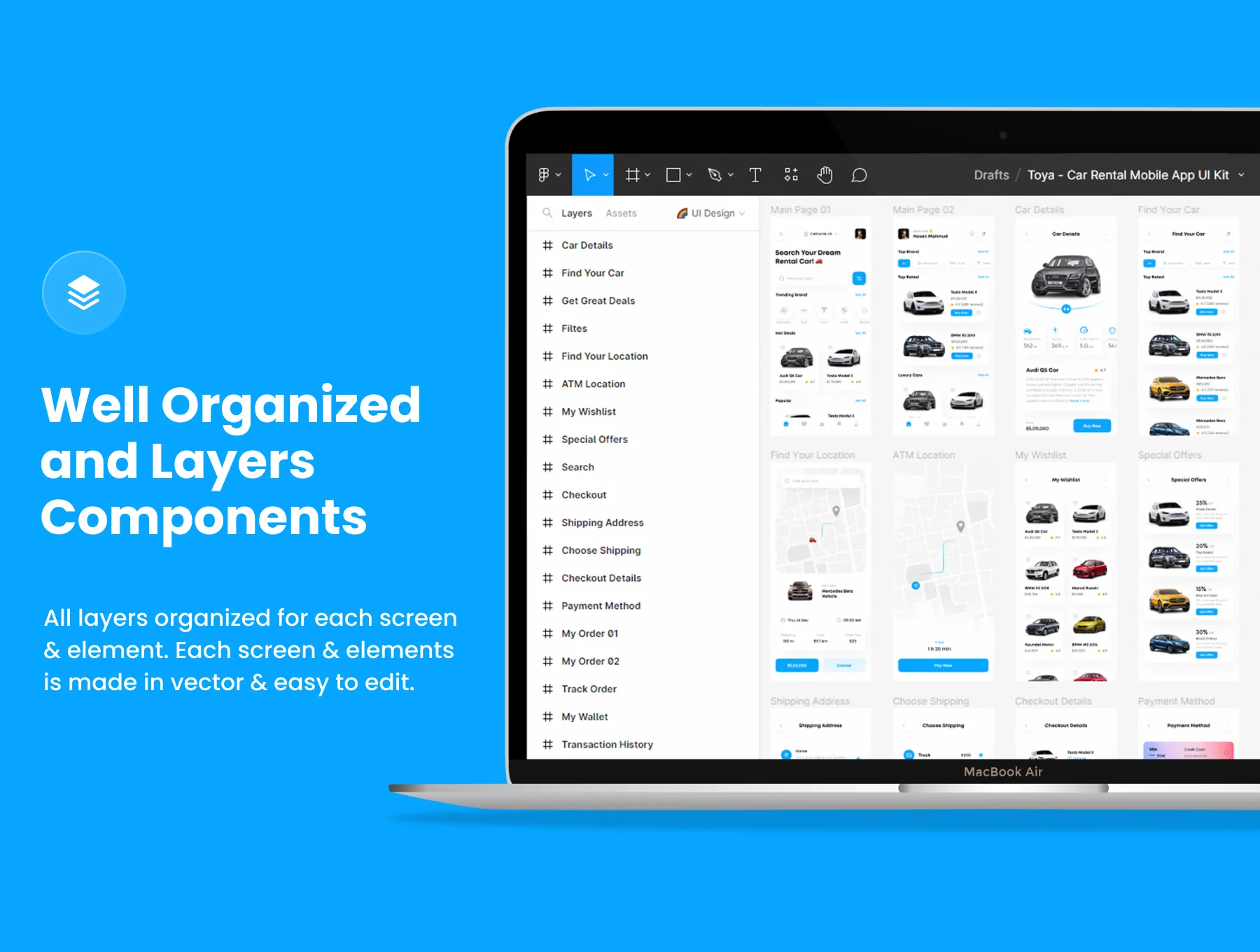 Toya - Car Rental Mobile App UI Kit 4