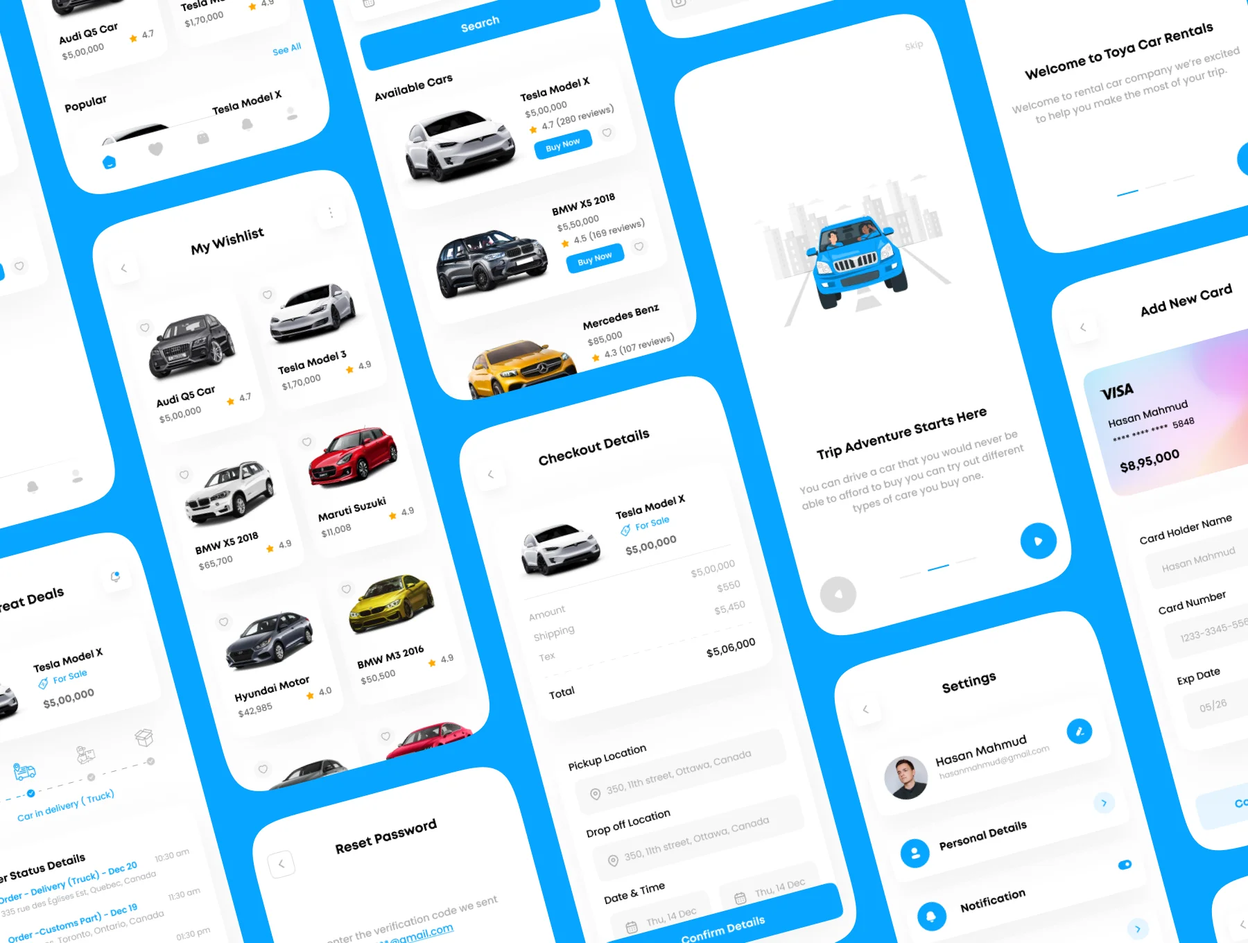 Toya - Car Rental Mobile App UI Kit 7