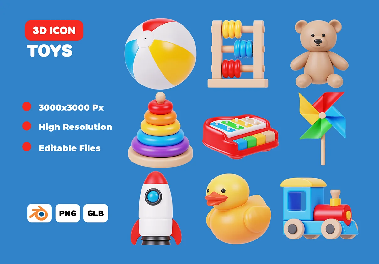 Toys 3D Icon Pack