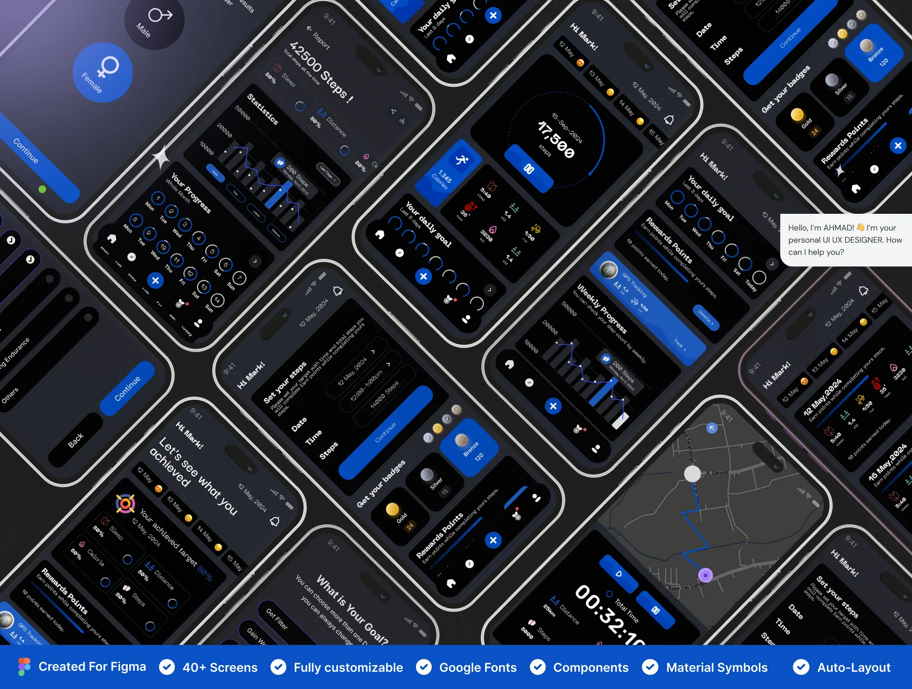 Tracker Mobile App UI Kit 3