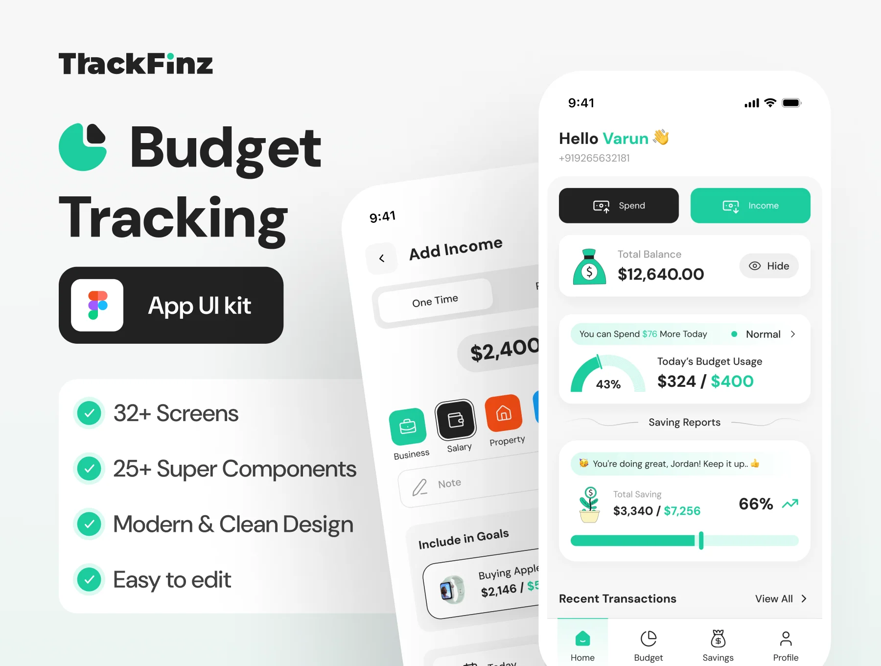 Trackfinz Personal Finance & Budgeting App