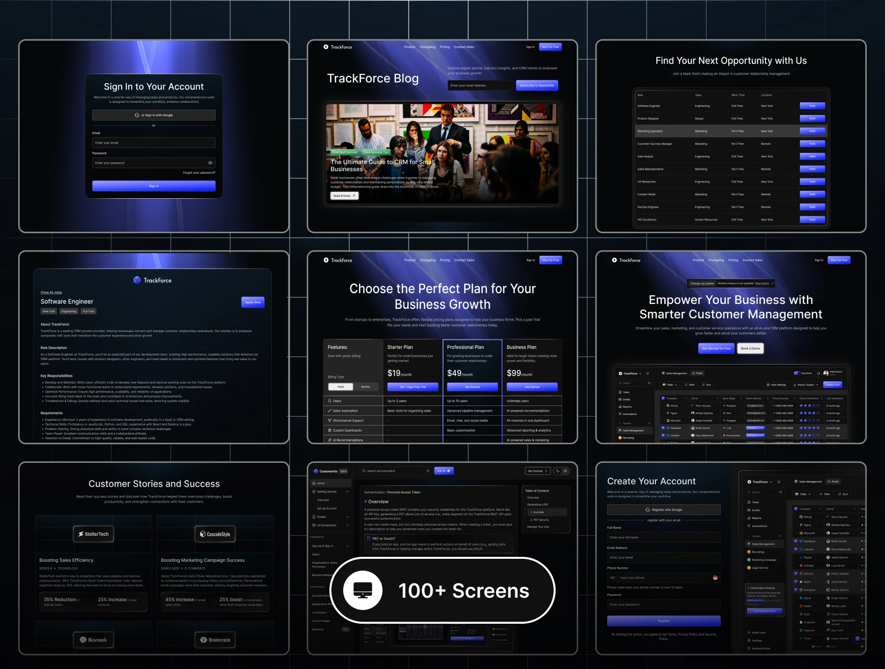 TrackForce - CRM Website UI Kit 3