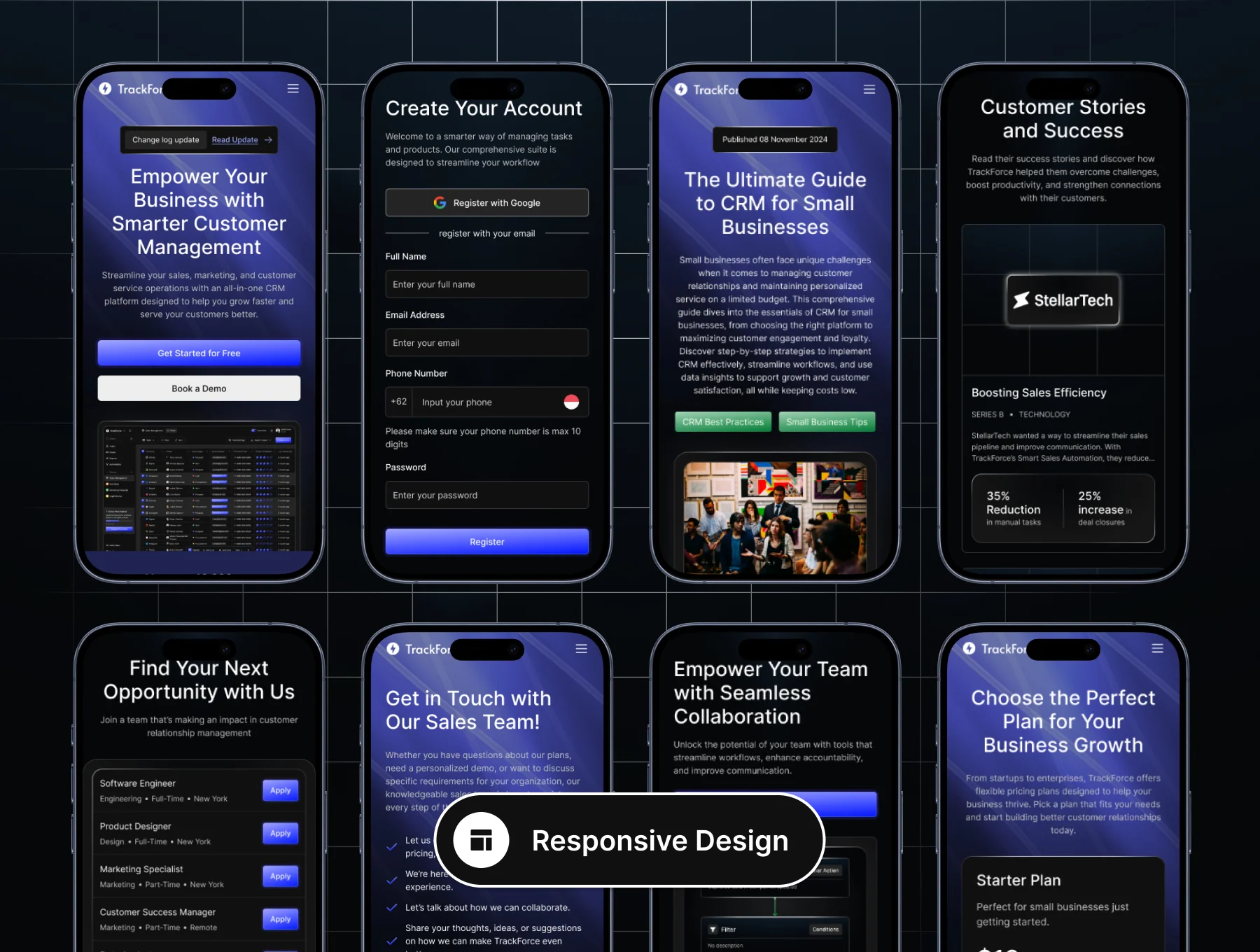 TrackForce - CRM Website UI Kit 5