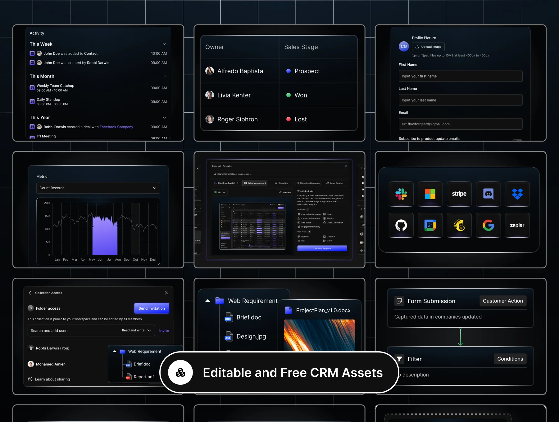 TrackForce - CRM Website UI Kit 6